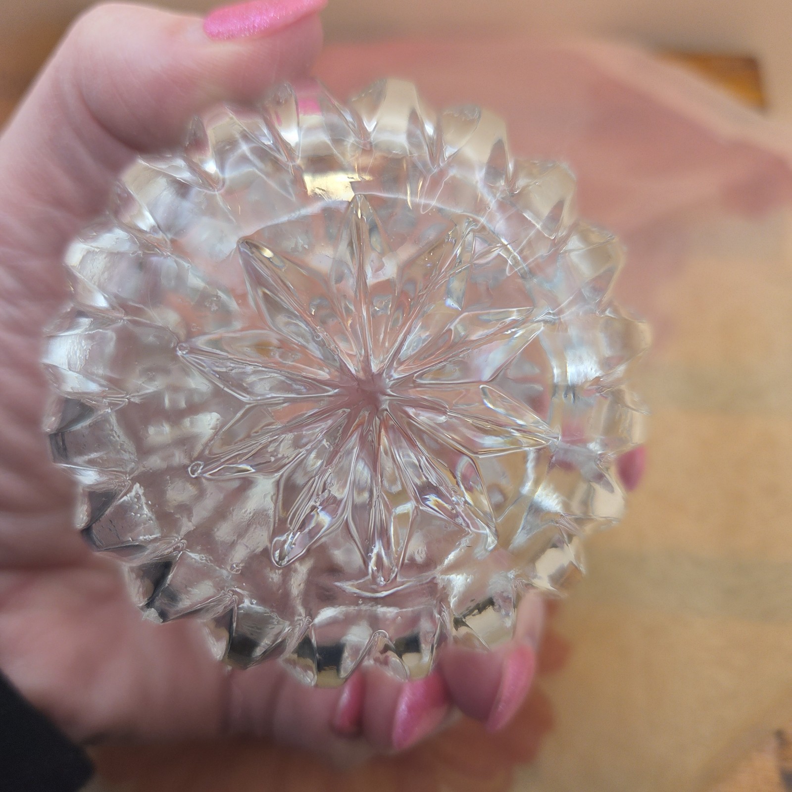 24% lead crystal covered trinket bowl