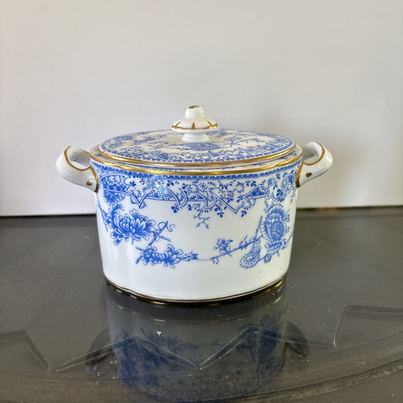 Minton Melton Pattern Blue Transferware Pieces