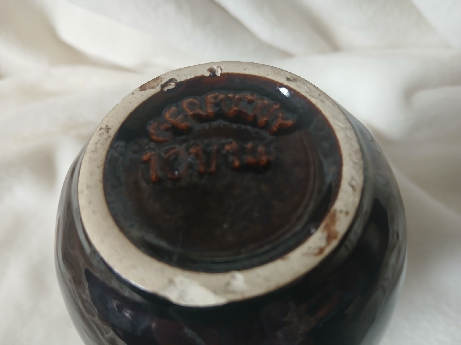 Jasba Keramik Art Pottery 5.75″ Brown Vase Germany 131/14 1950s