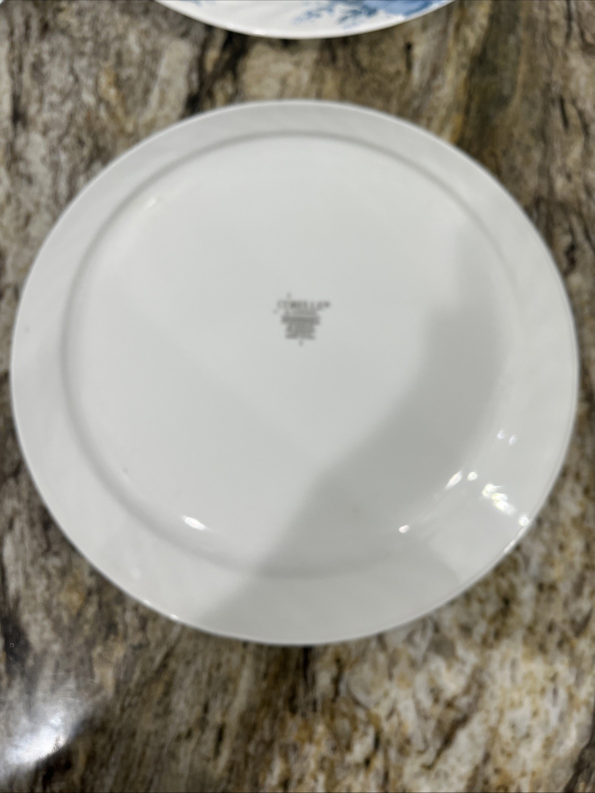 Vintage 5 Corelle Corning Blue Velvet Rose Vitrelle Dinner Plates 10 1/4″ 🇺🇸