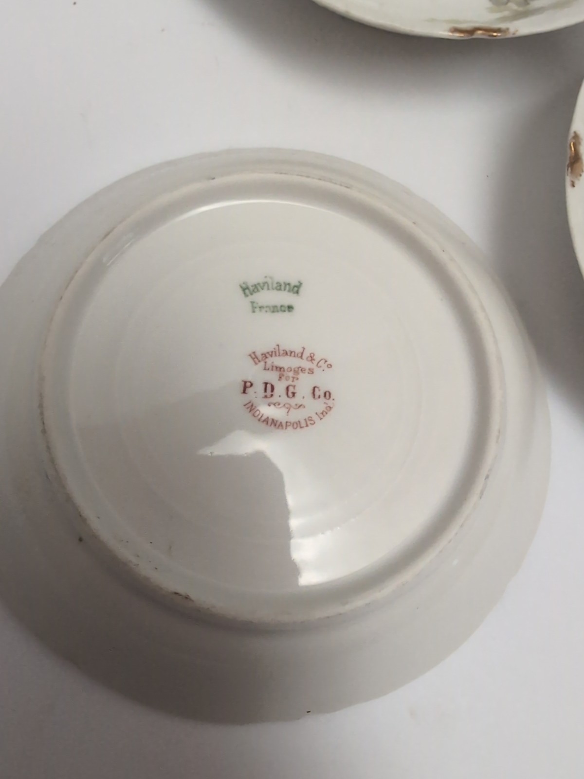(4) Haviland Limoges For PDG Co. Indianapolis Fruit Bowls 5″ Blue Gray Violets