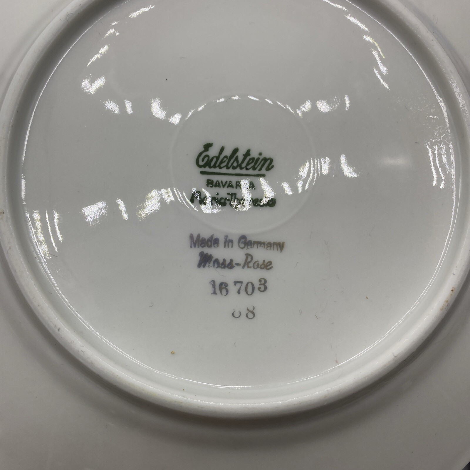 EDELSTEIN MOSS ROSE LOT OF 2 BREAD PLATES EXCELLENT 6 In