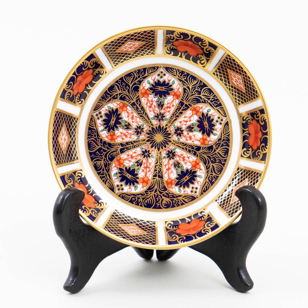 Royal Crown Derby Old Imari Bone China 4.25″ Round Trinket Pin Dish 1128 LIII
