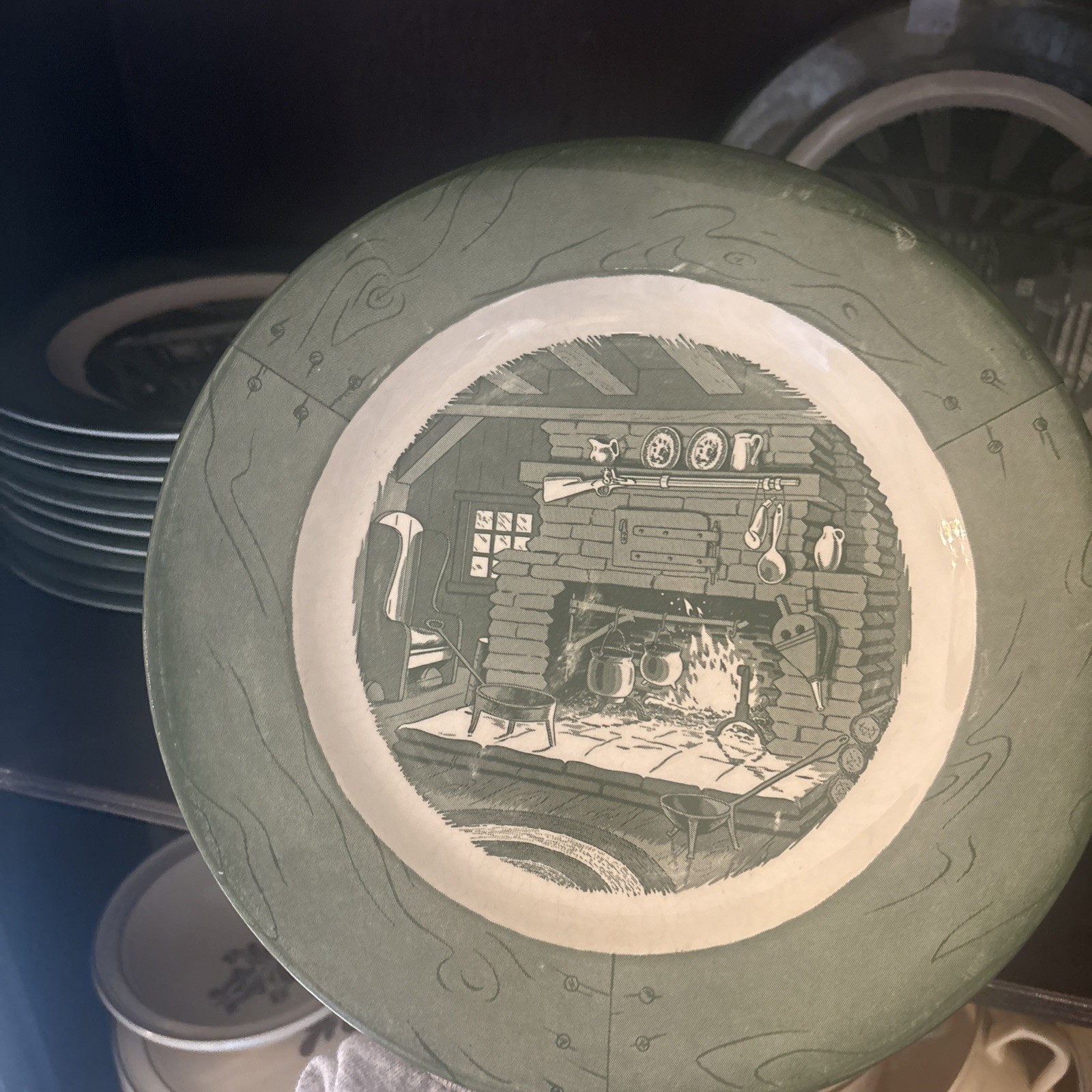 Antique Colonial Homestead by Royal Dishes Bowl Plate Set and Plate Assortment