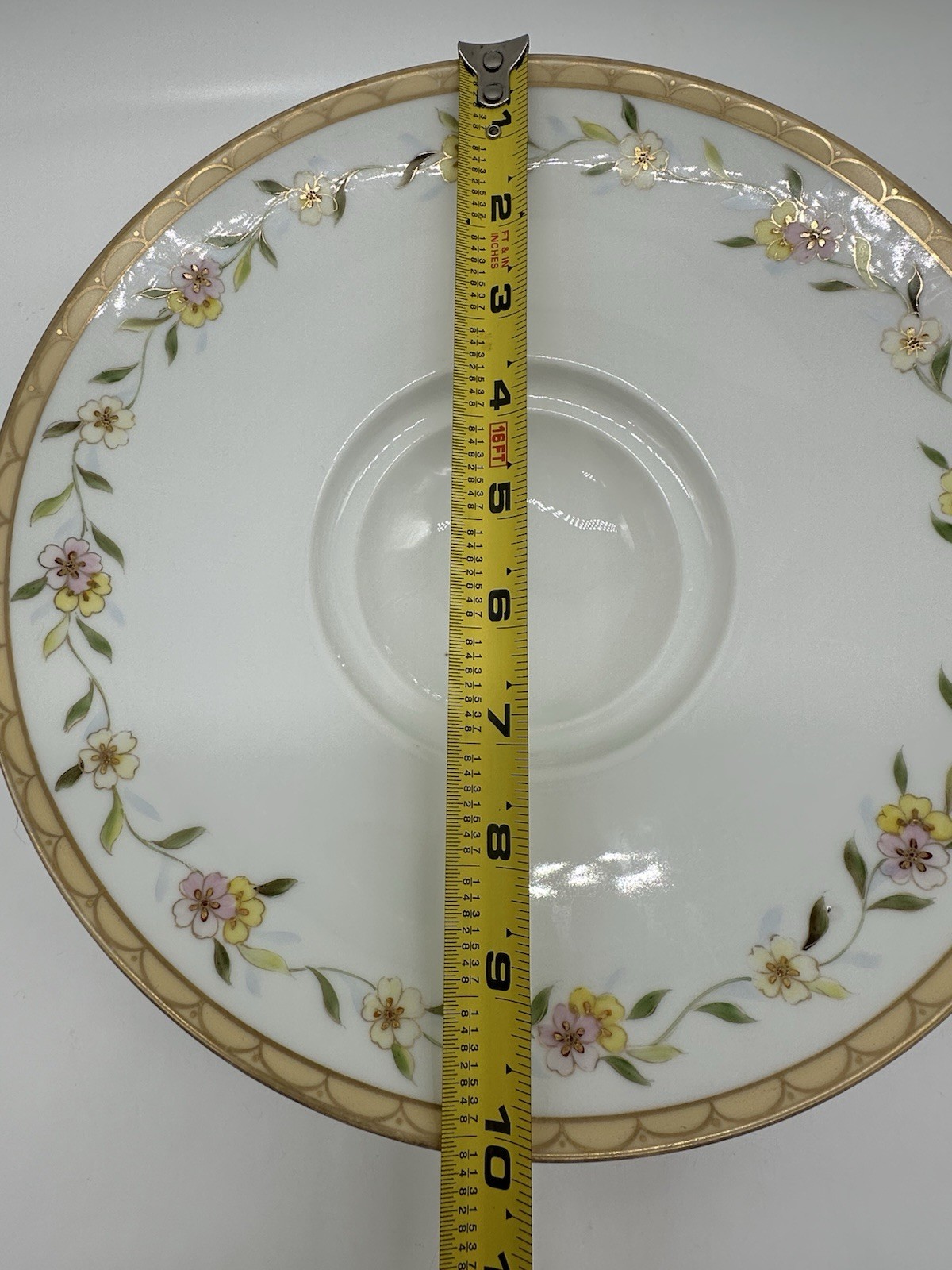 Vintage Nippon Hand Painted Floral Cookie Cake Plate