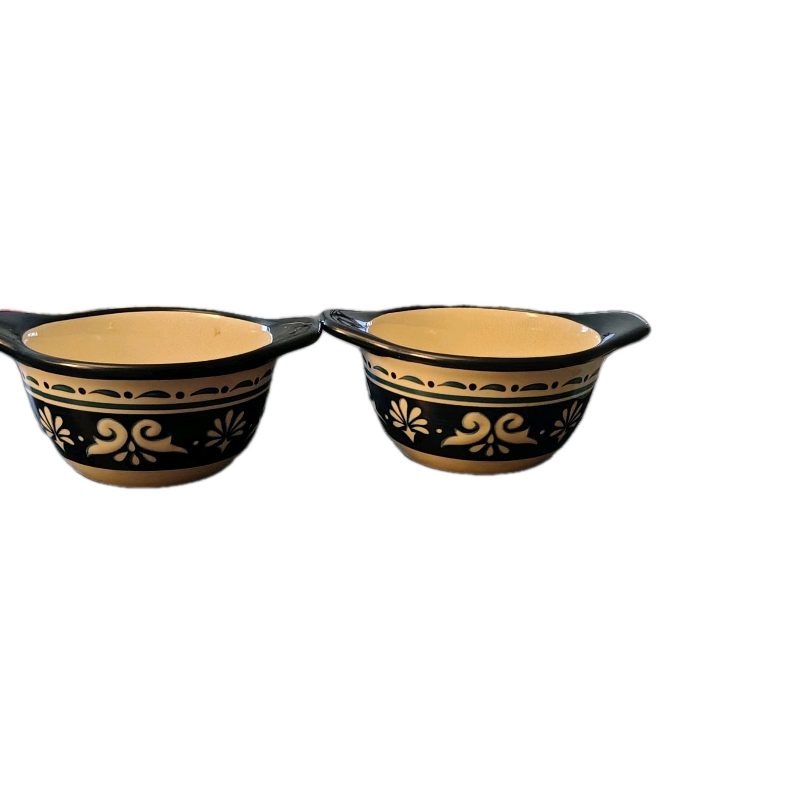 2 Small Bobby Flay Bowls Cream And Blue