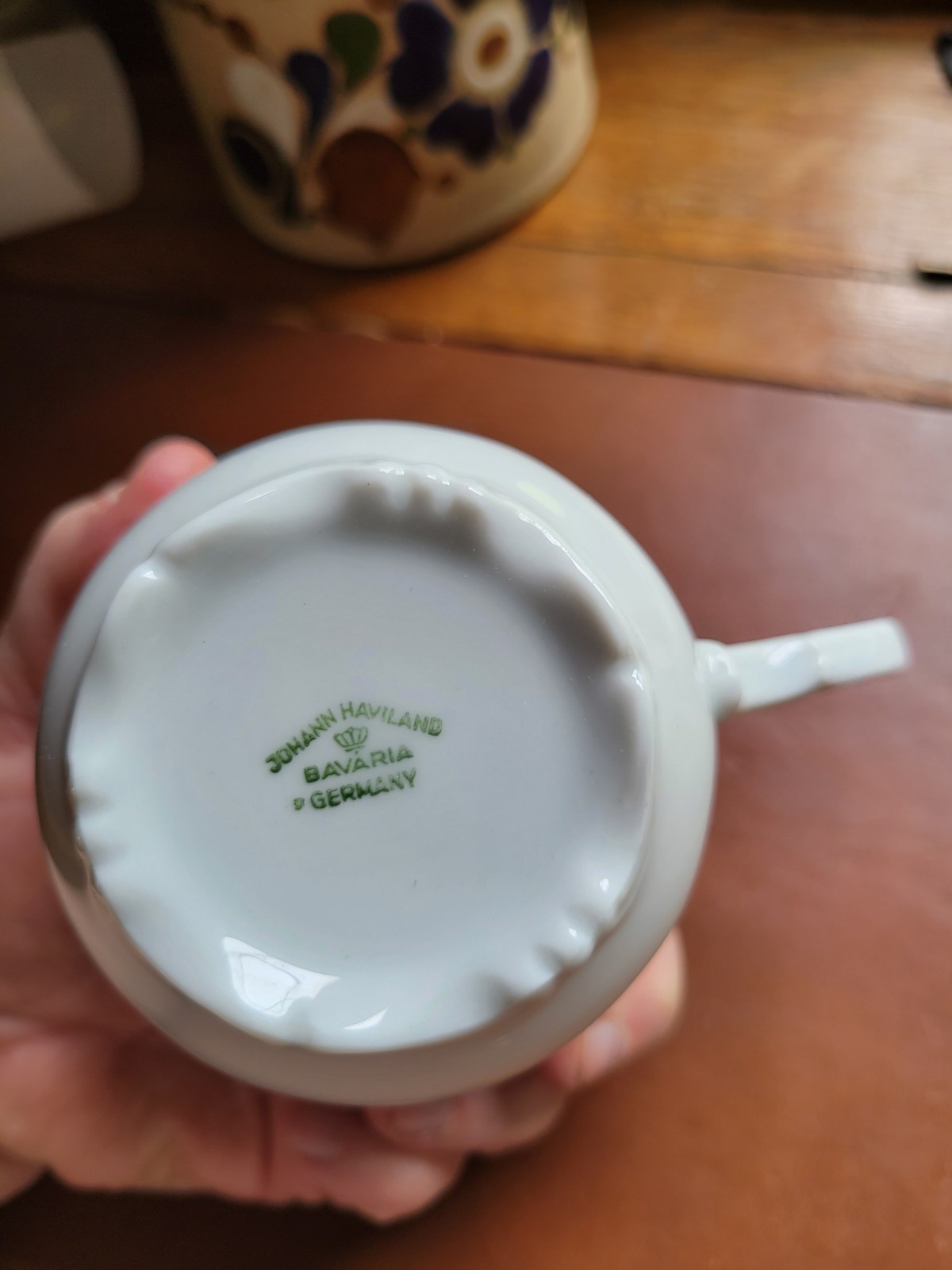 Vtg JOHANN HAVILAND Bavaria Germany “Blue Garland” TEACUP COFFEE CUP