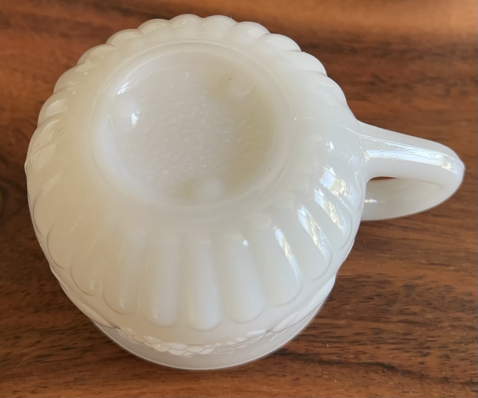 Vintage Jeannette Della Robbia Milk Glass Fruit Punch Custard Cups Set Of 4 Mugs