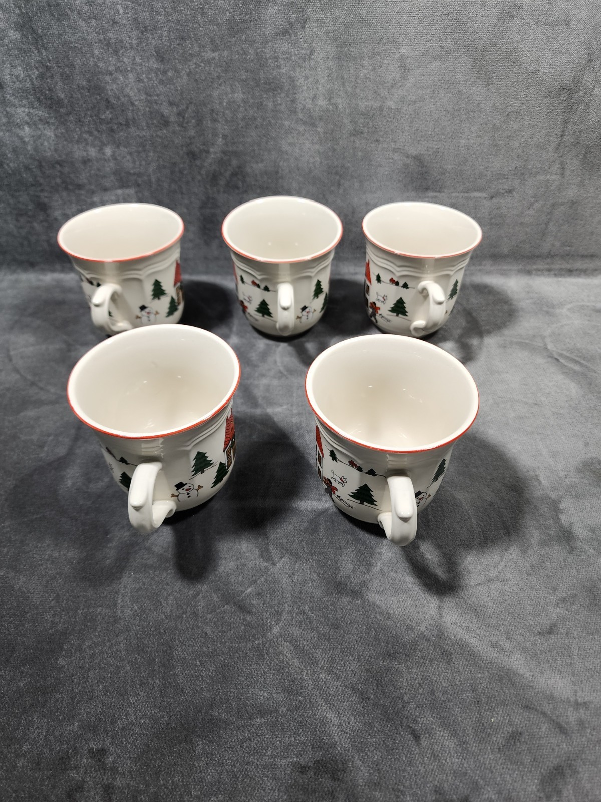 Vtg Jamestown China Action THE JOY OF CHRISTMAS Dinner Plates/Bowls/Cups/15 pcs