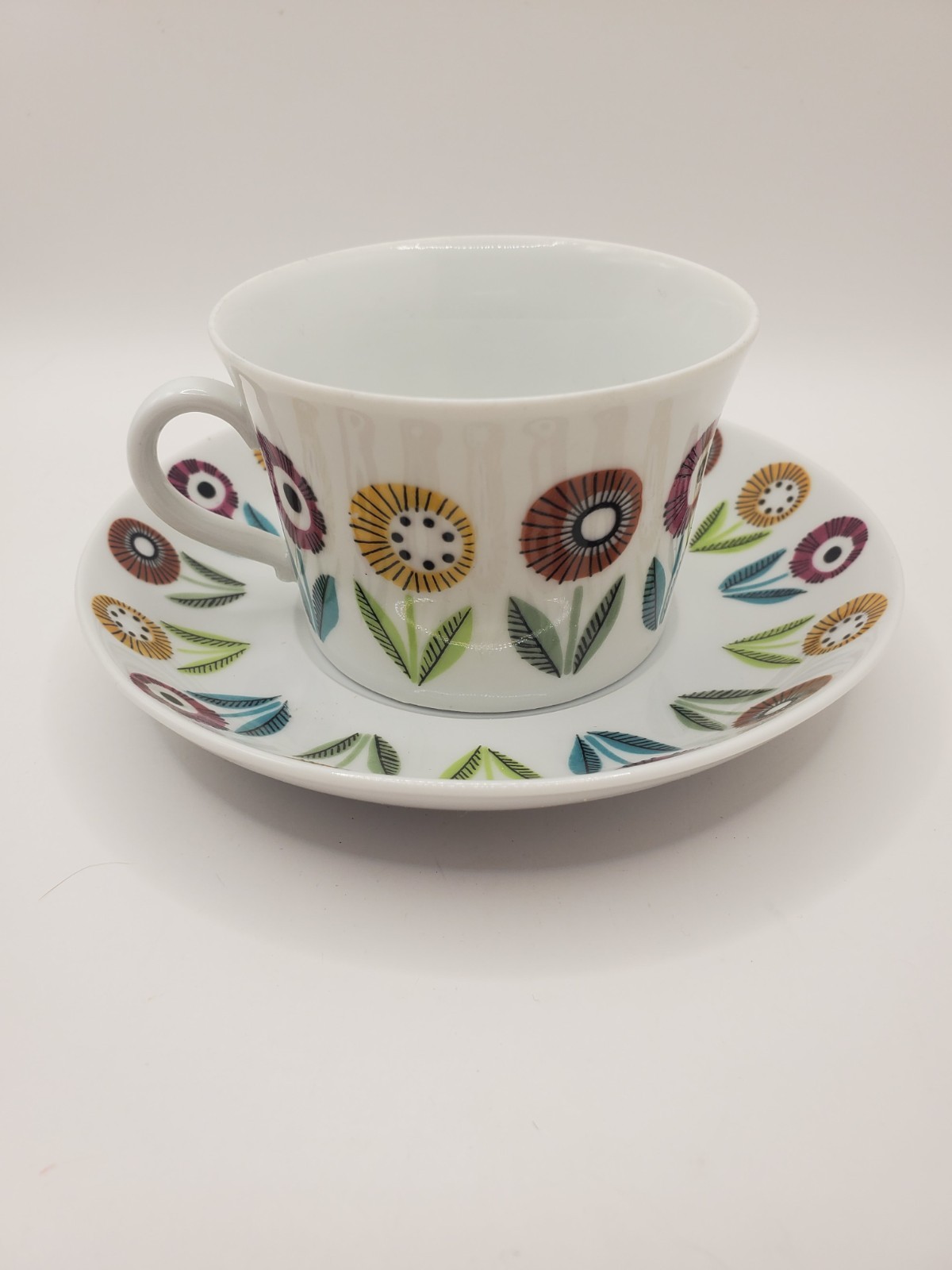 MCM Eva Blahd Bellis Karlskrona Cup & Saucer 1959 Beautiful Set
