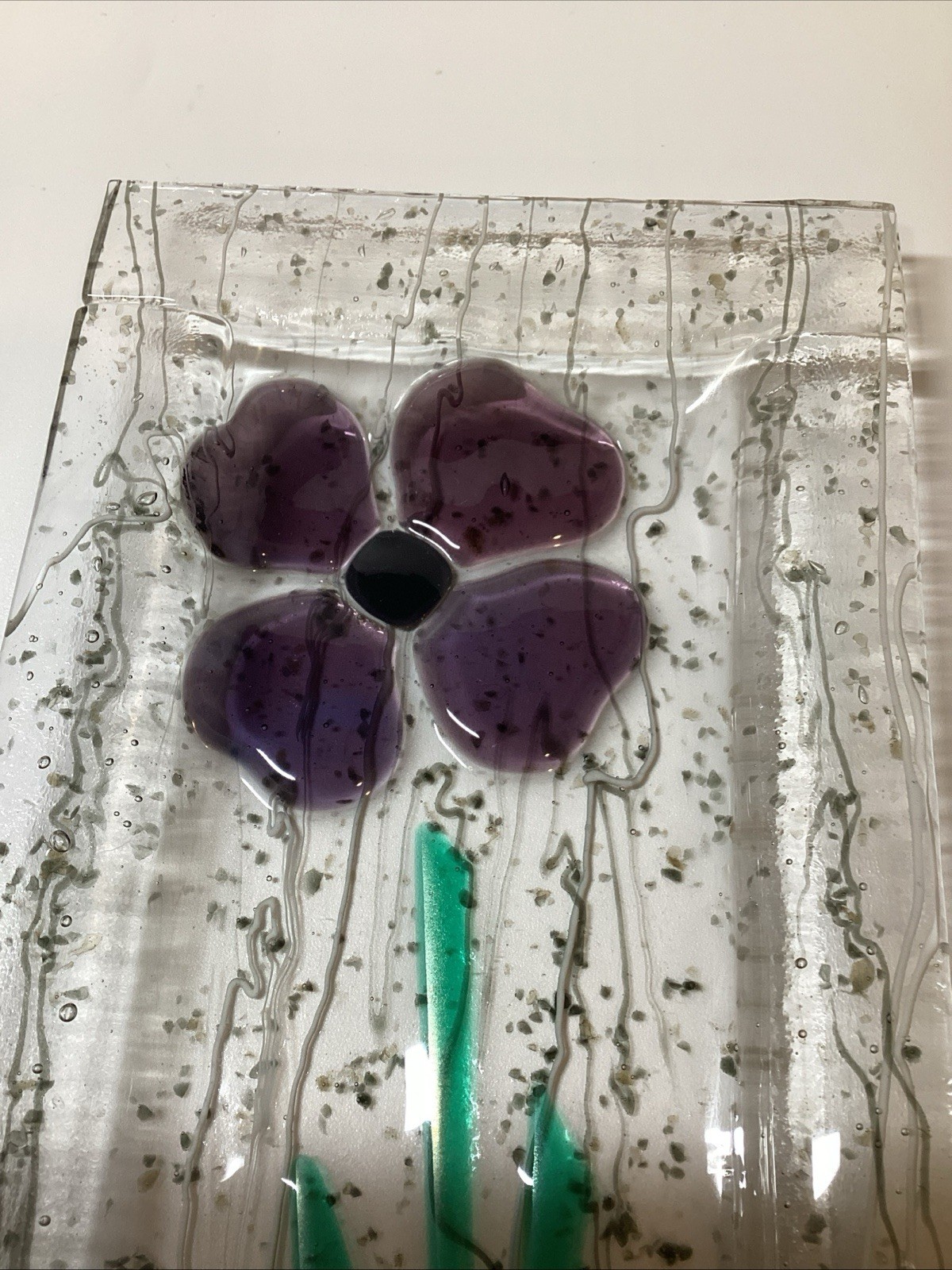 Fused Art Glass Tray Signed By Artist K Lewit ‘06