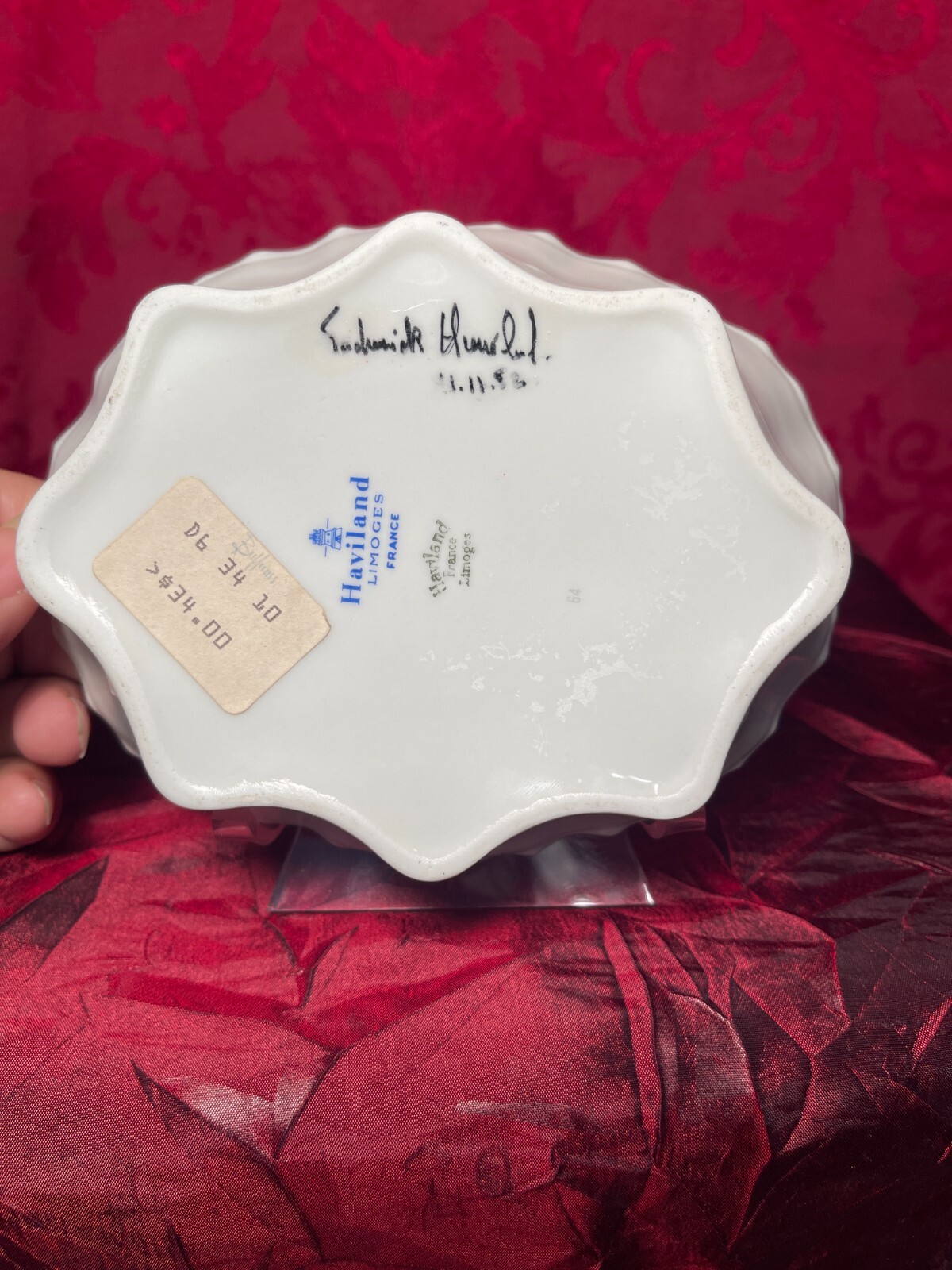 Vintage Haviland Cathey Pattern Nut Dish Limoges France Signed by Haviland
