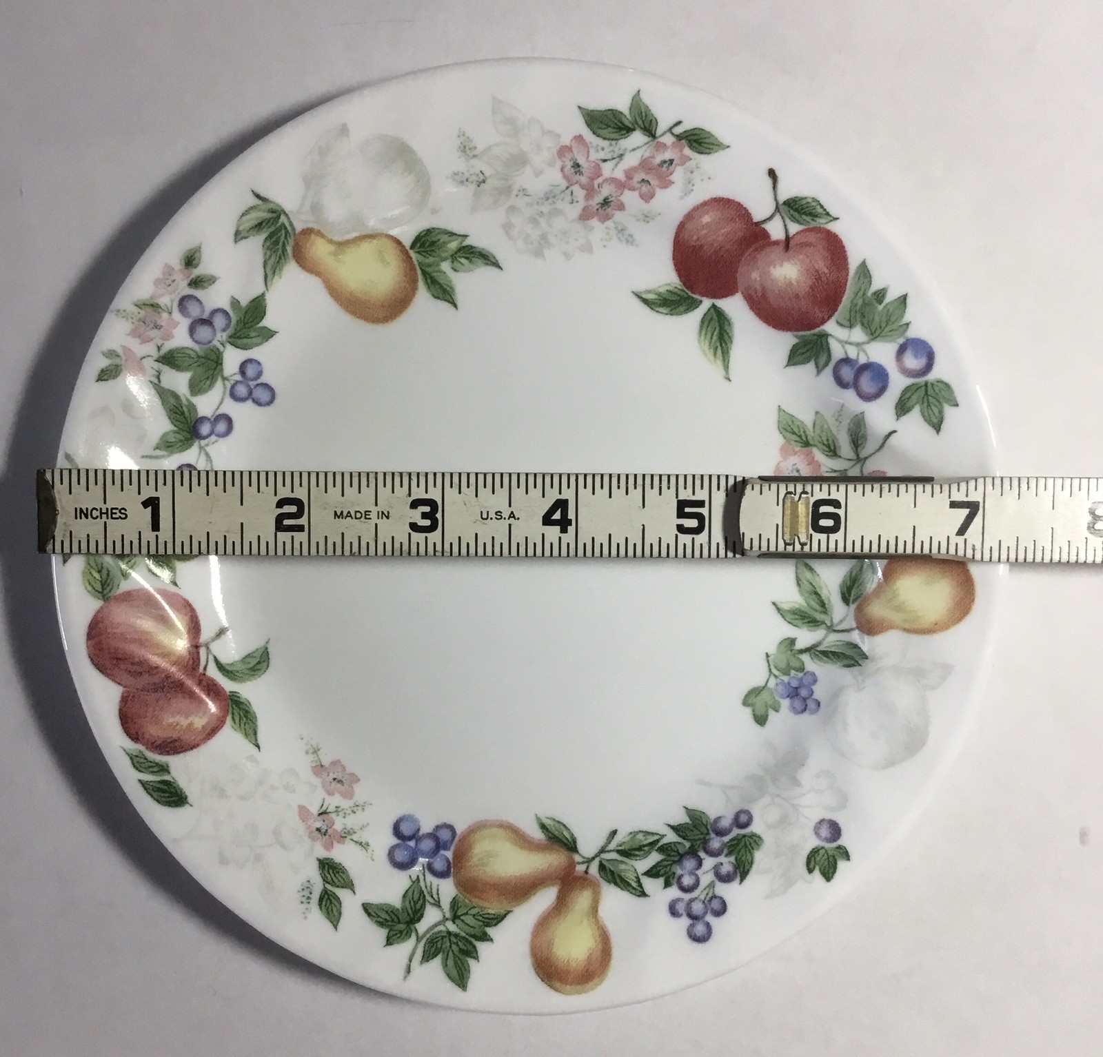 CORELLE CHUTNEY Swirl Fruit Pattern 8 pcs, 4 DINNER 10.25″ & 4 SALAD/BREAD 7.25″