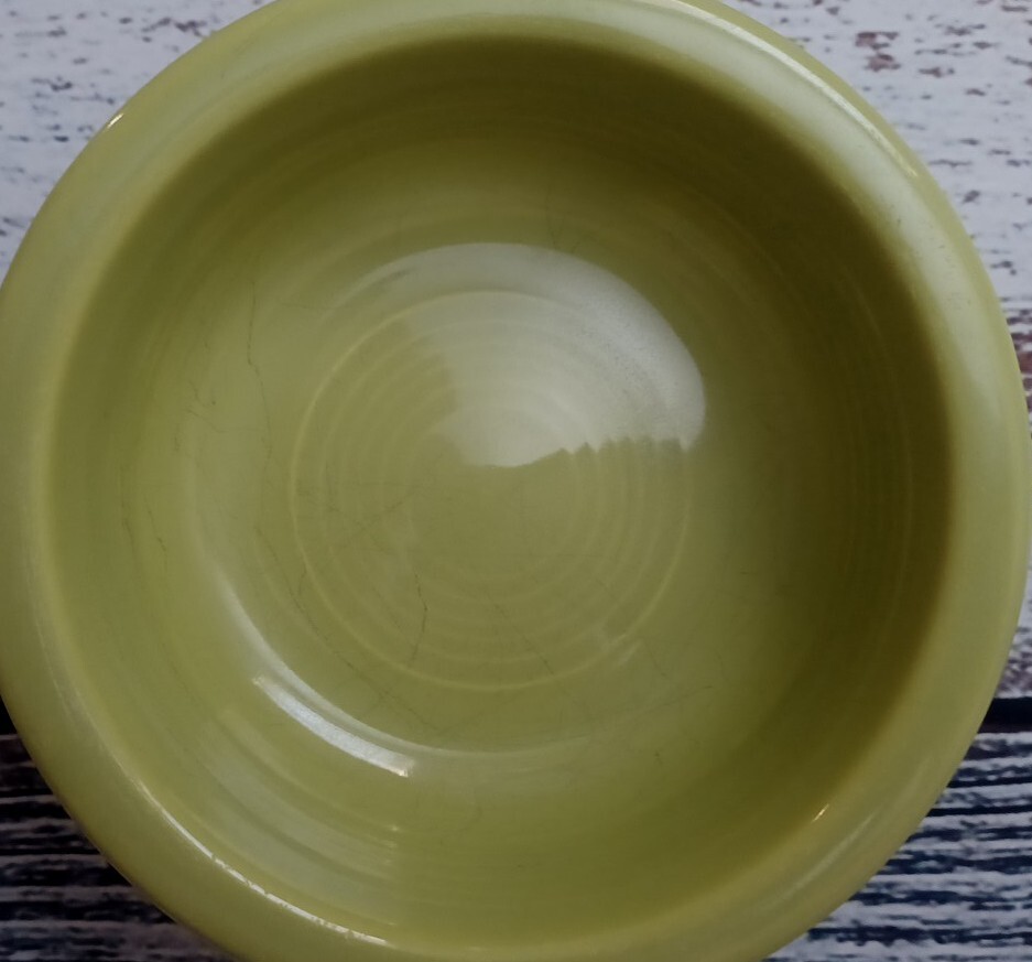 VINTAGE FIESTA HLC 4 3/4″ 1950-1959 CHARTREUSE NAPPY FRUIT BOWL FLAWLESS