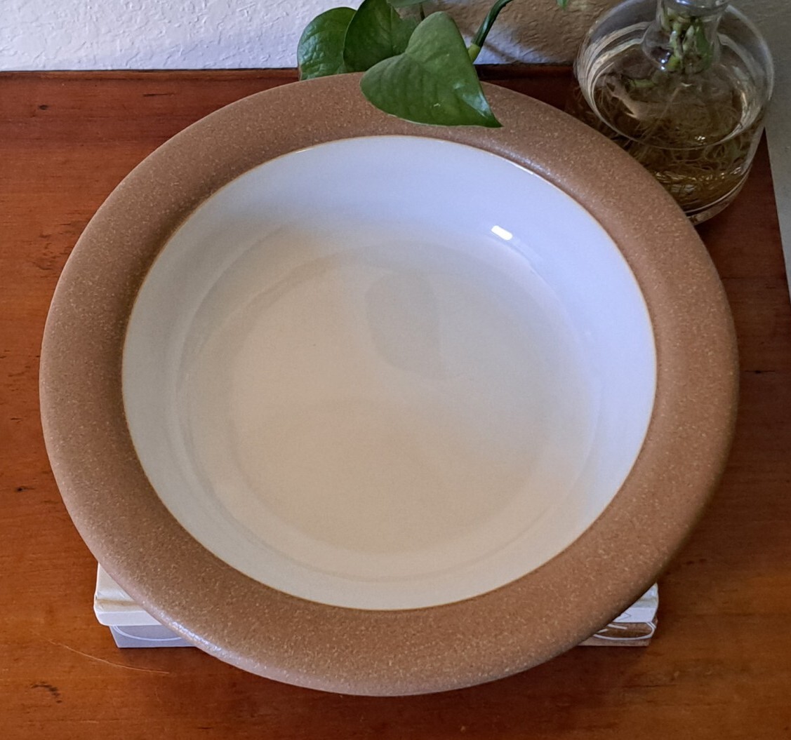 Dansk EARTHSTONE Sand Beige Bowl 12.5″ Stoneware Serving Salad Scandi Rustic