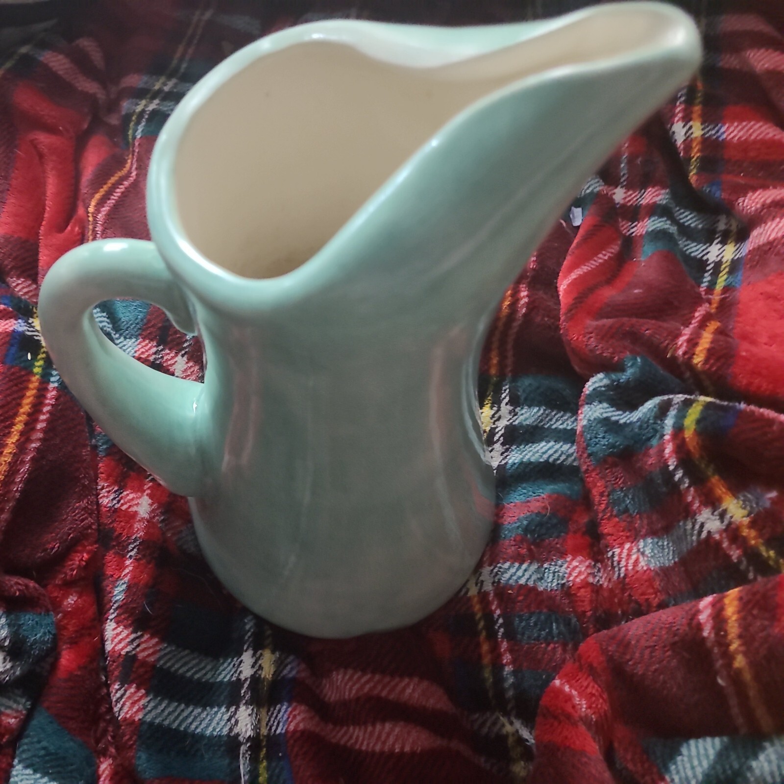 Vintage Ceramic Water Pitcher 9-in Tall 6″ Wide Signed On Bottom