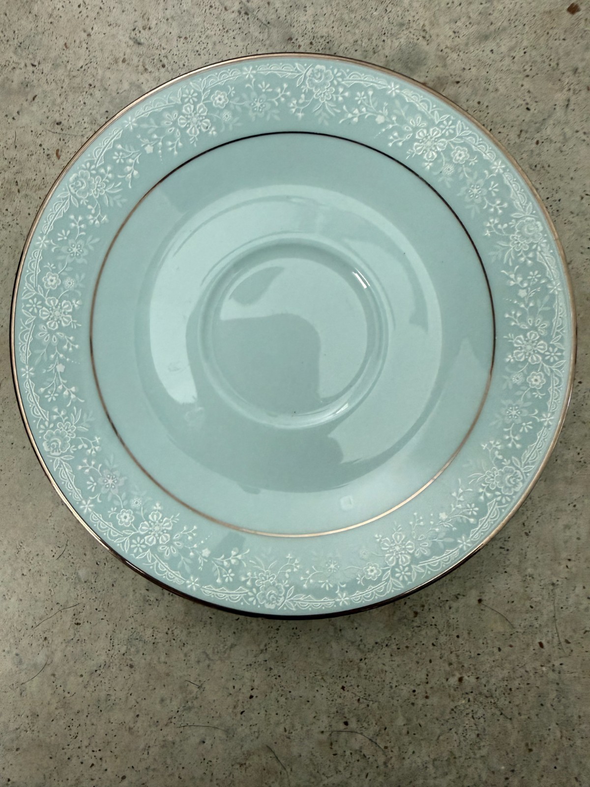Noritake China Fidelity Saucer Baby Blue With Gold Trim 8003 W81
