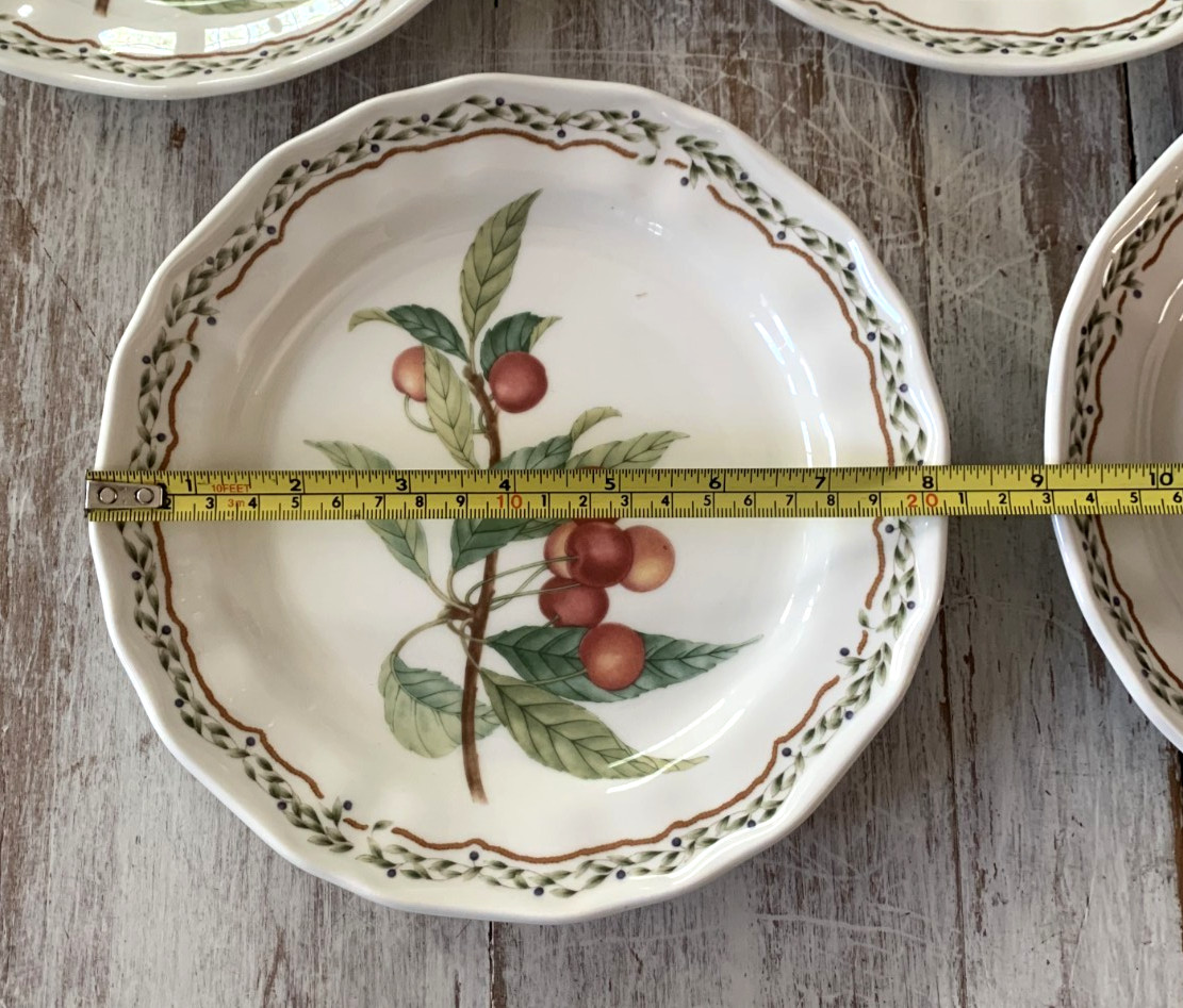 Noritake Casual Gourmet HARVEST Salad Dessert Plates Fruit 8.25″ Laurel Set 5