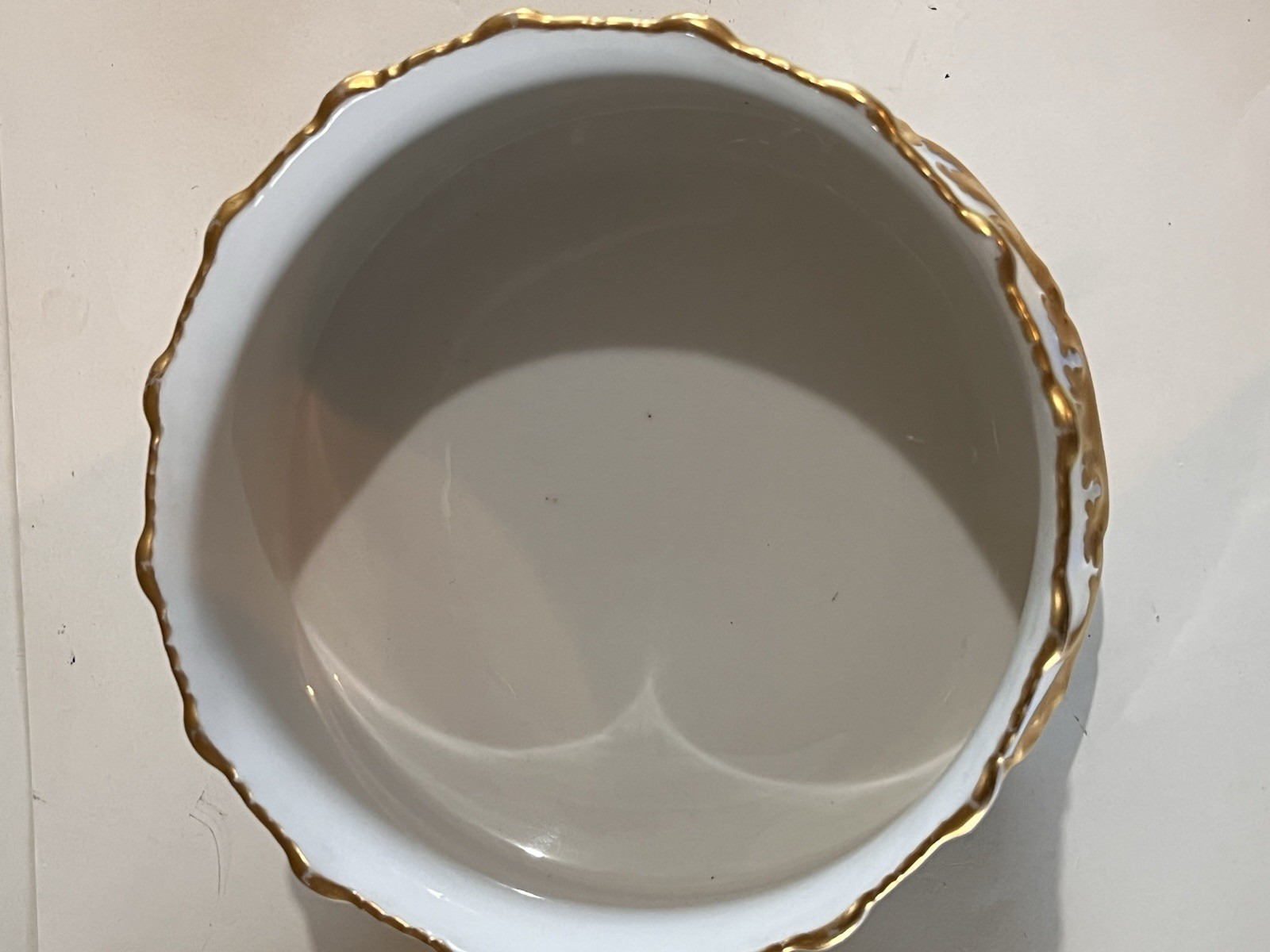 Antique Limoges Jardiniers Footed Gold Trim Bowl Made In Venice 1899