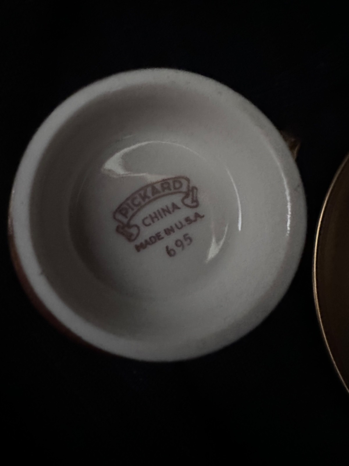 pickard china gold cups and saucers model 695