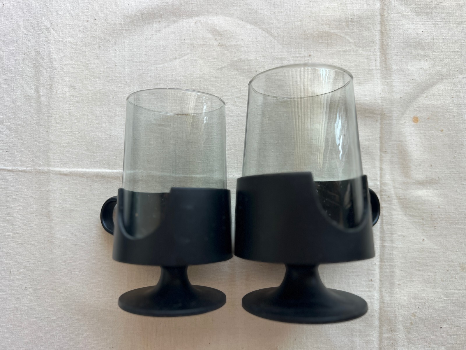 Vintage MCM Glas-Snap by Corning 8oz & 12 oz Glass Pedestal Mugs *Pick Pieces*