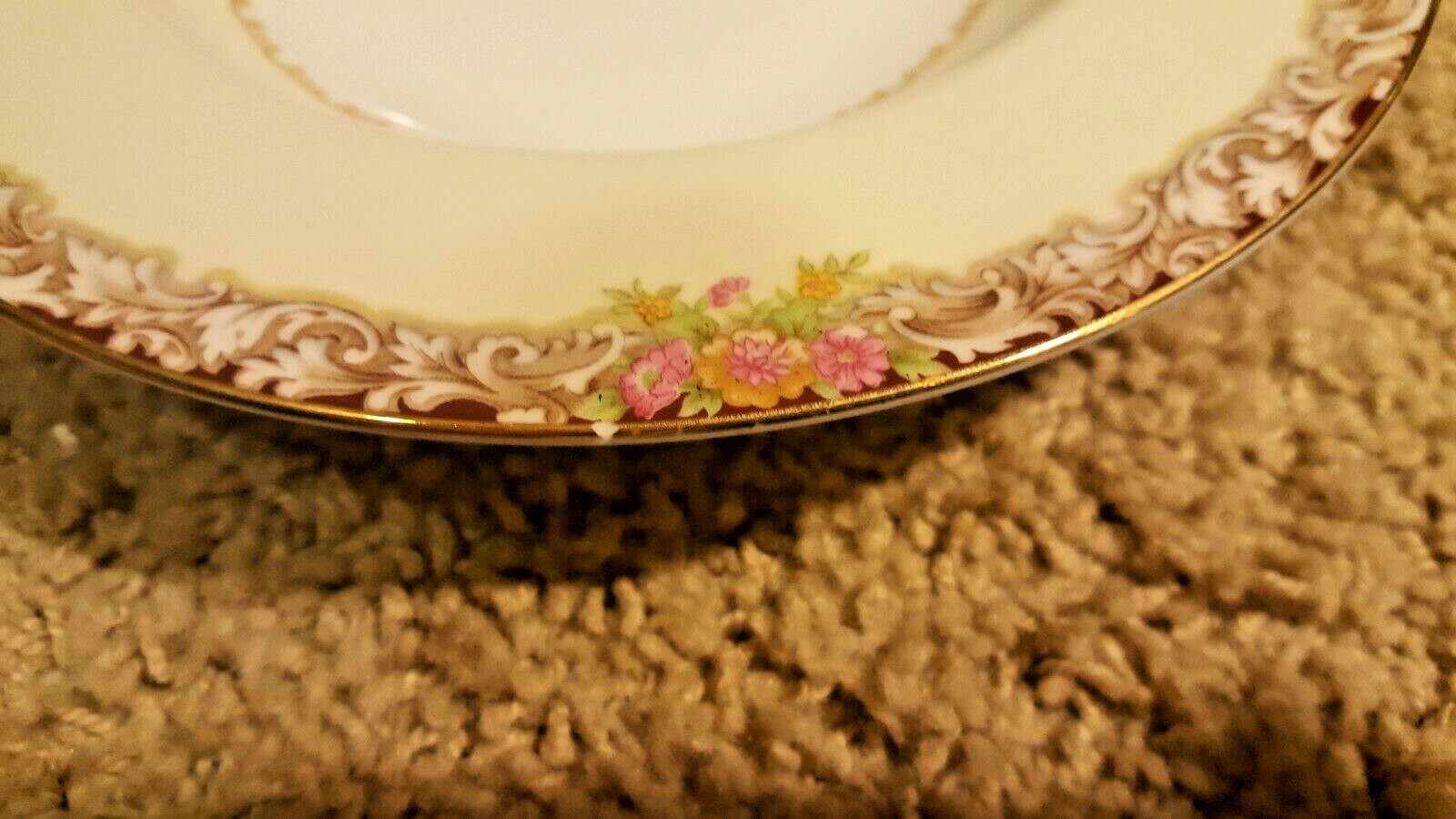 HARMONY (RED) 3906 Occupied Japan, Rimmed Soup Bowl, 8 1/4″ Noritake Dish