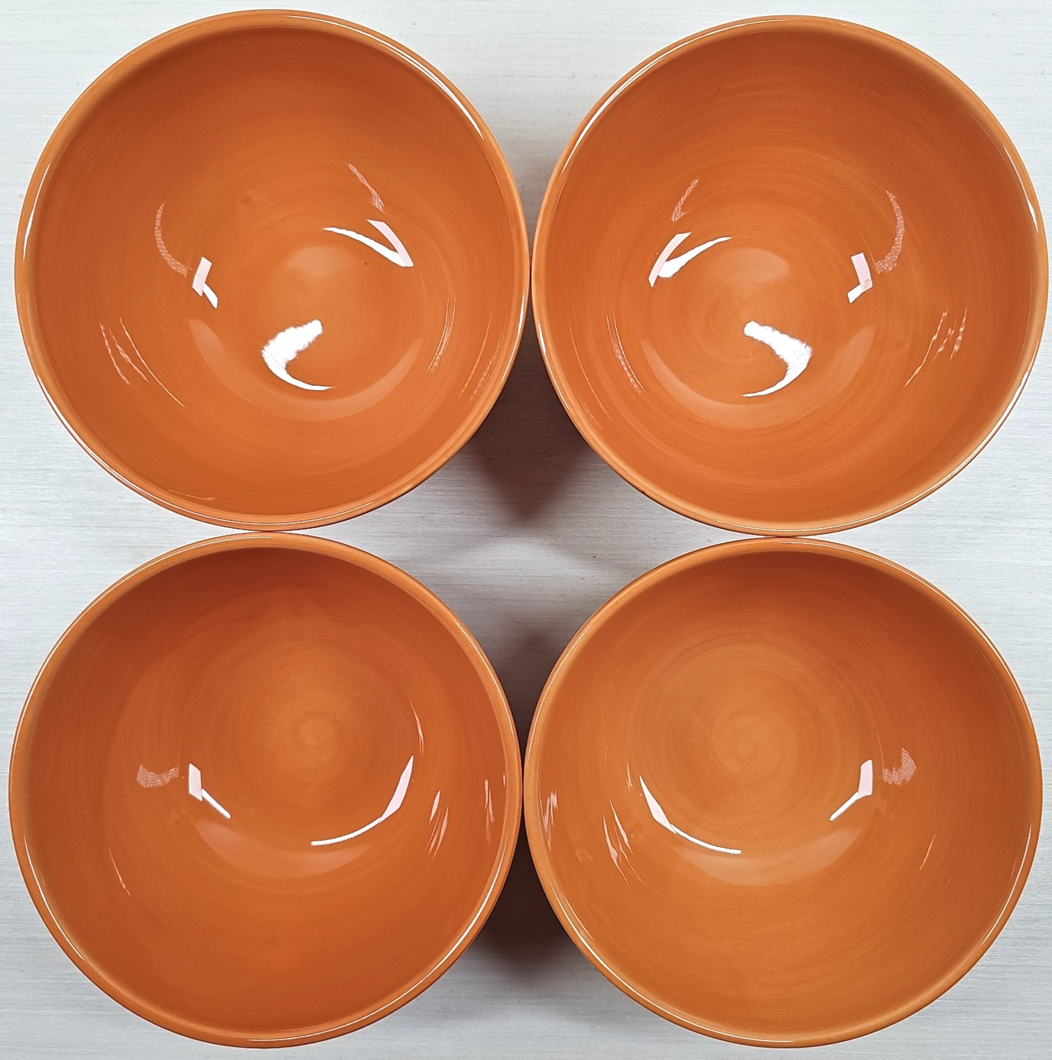 4 Tabletops Unlimited Avellino Pumpkin Soup Cereal Bowls Set Gallery Serving Lot