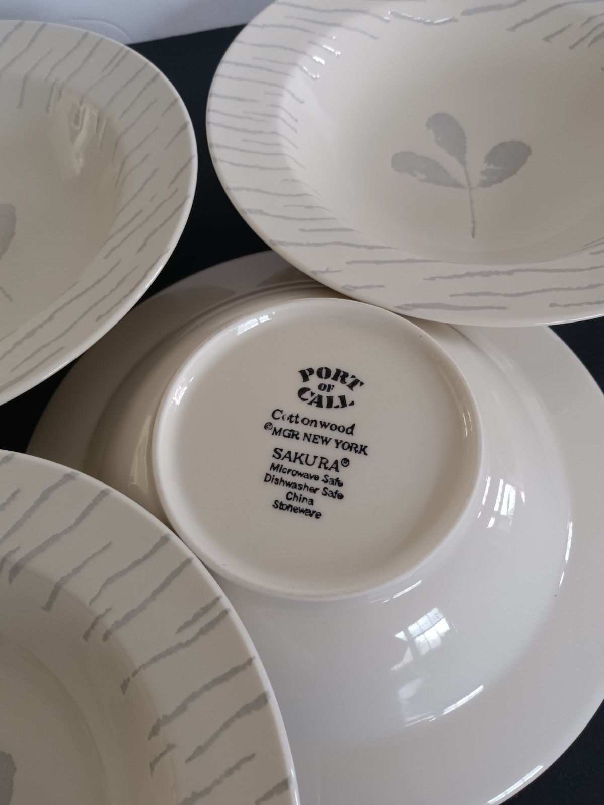 Sakura Soup Salad Bowl Port of Call “Cottonwood” Set of 4 Kitchen Dining