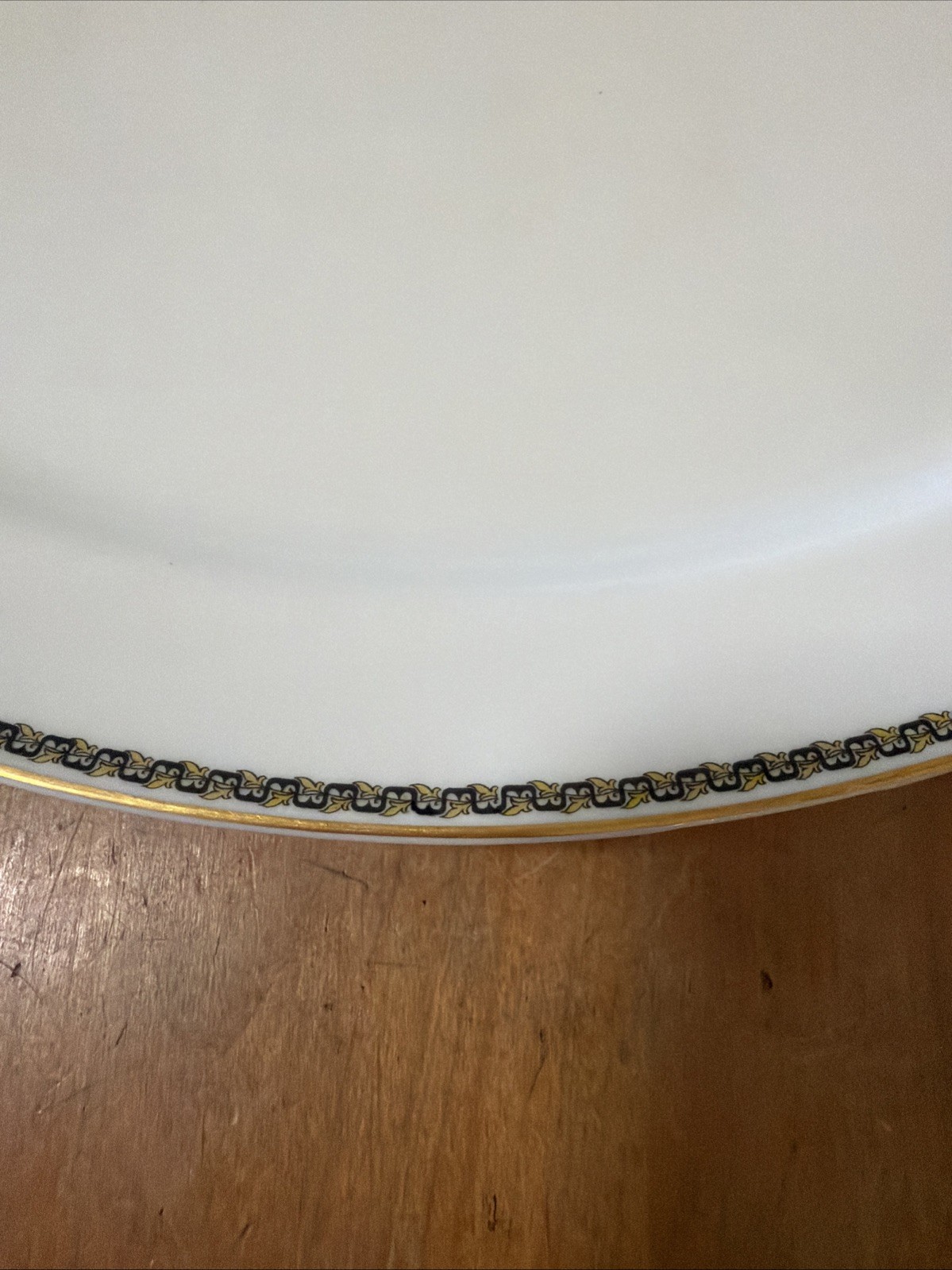 Haviland Limoges 14″serving platter Albany Schleiger 107 gold trim Greek key VTG