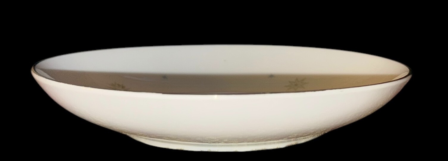 4 Vtg Wentworth Coup Soup Bowls Japan Ecstasy (Starburst) 7.5” Silver Trim – EUC