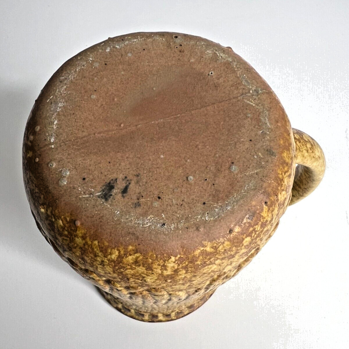 Ugly Funny Face 3D Coffee Beer Mug Art Pottery Stoneware Studio Art Eyebrows