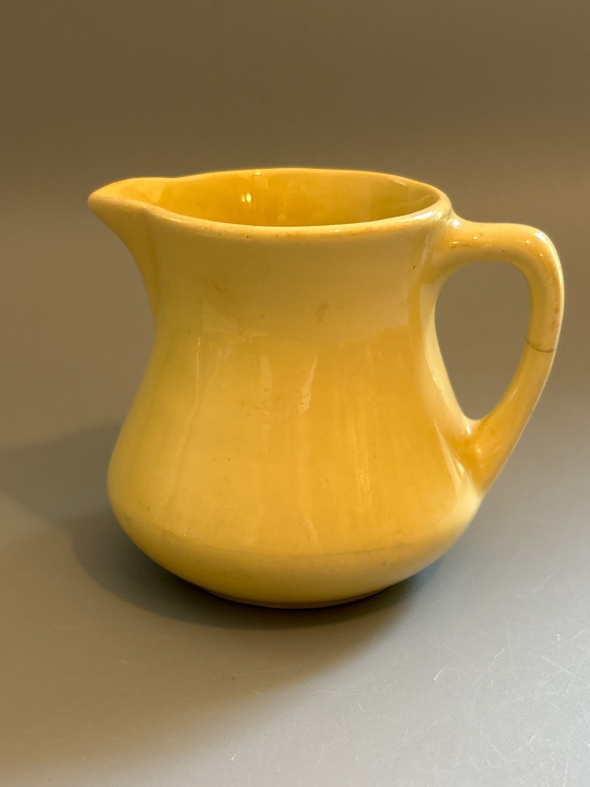 Vintage Buffalo China Colorido Ware Yellow Creamer Pitcher Restaurant Ware 1930s