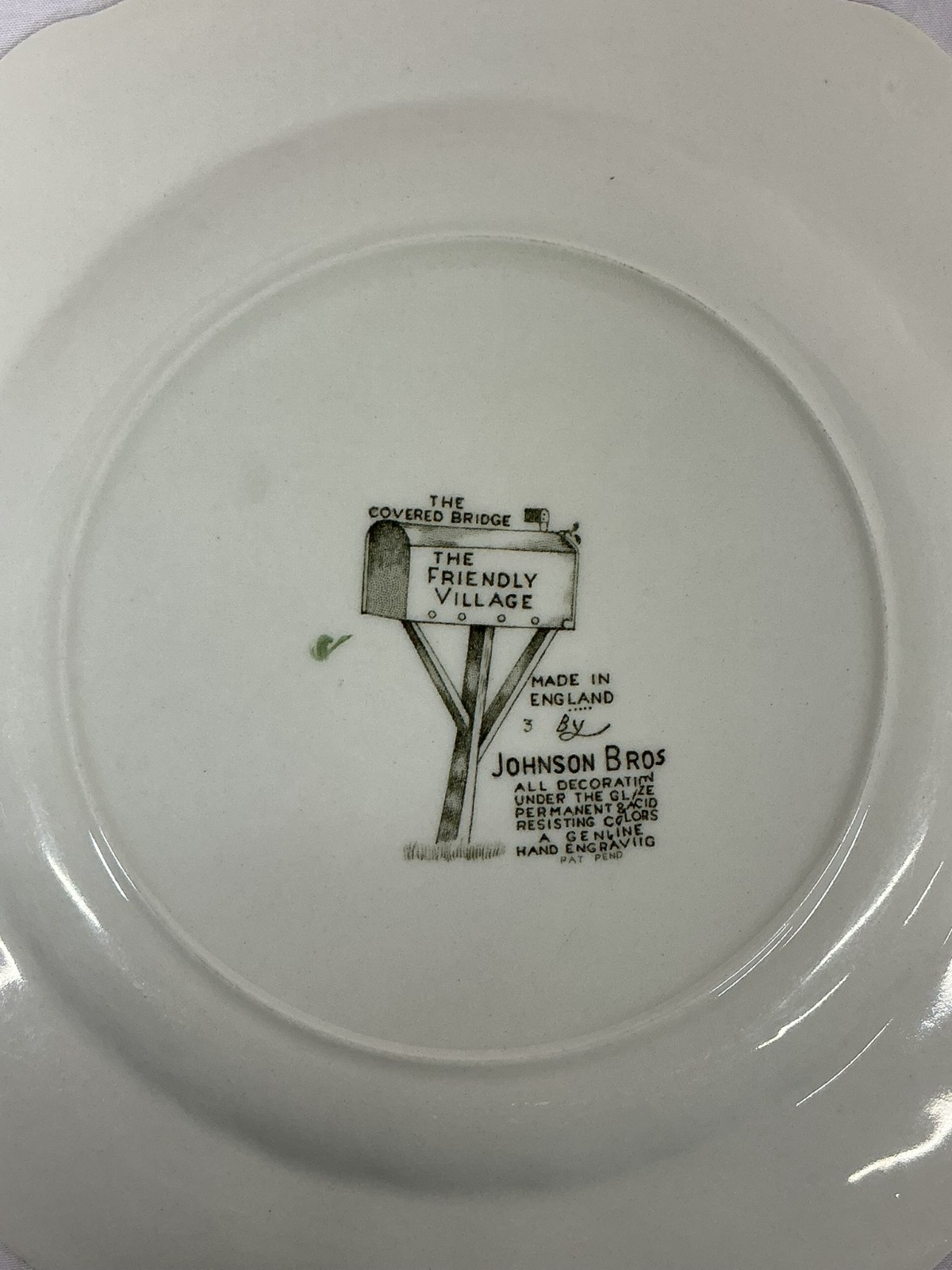 Johnson Brothers “The Friendly Village ” The Covered Bridge Salad Plate 7.5″