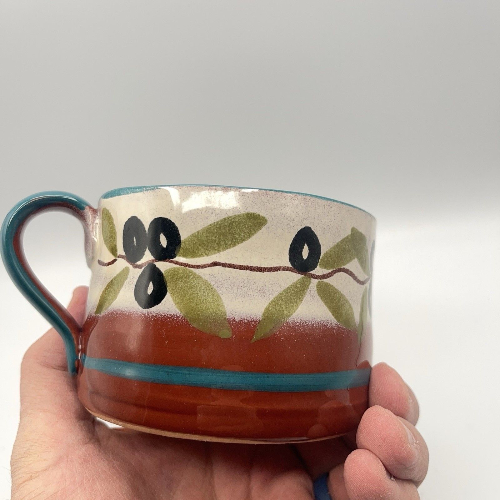 Handpainted Studio Art Mug – Olives