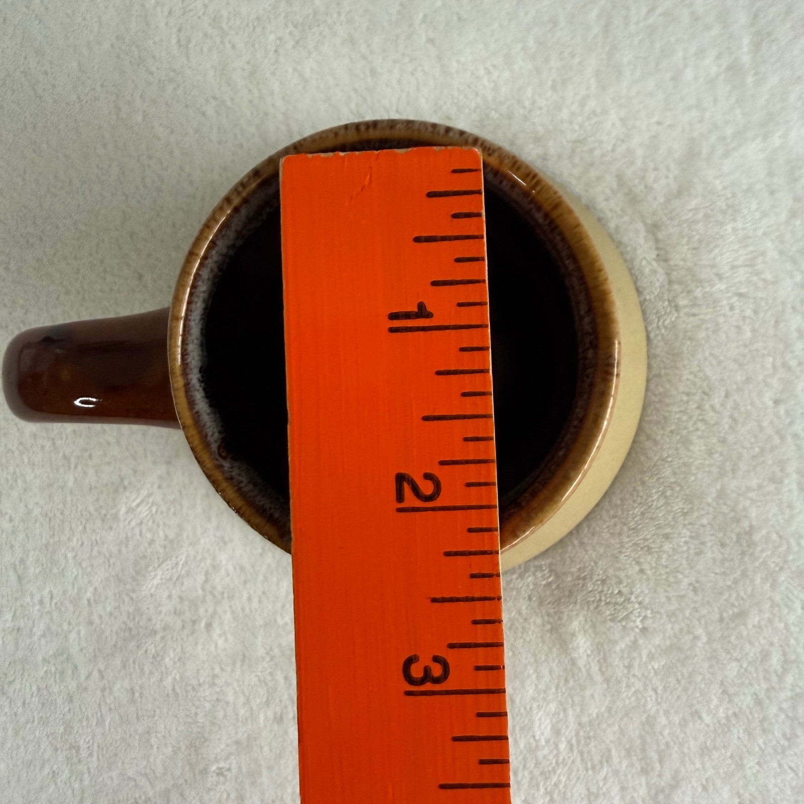 Vintage Brown Drip Glaze No Spill Travel Wide Bottom Ceramic Pottery Coffee Mug