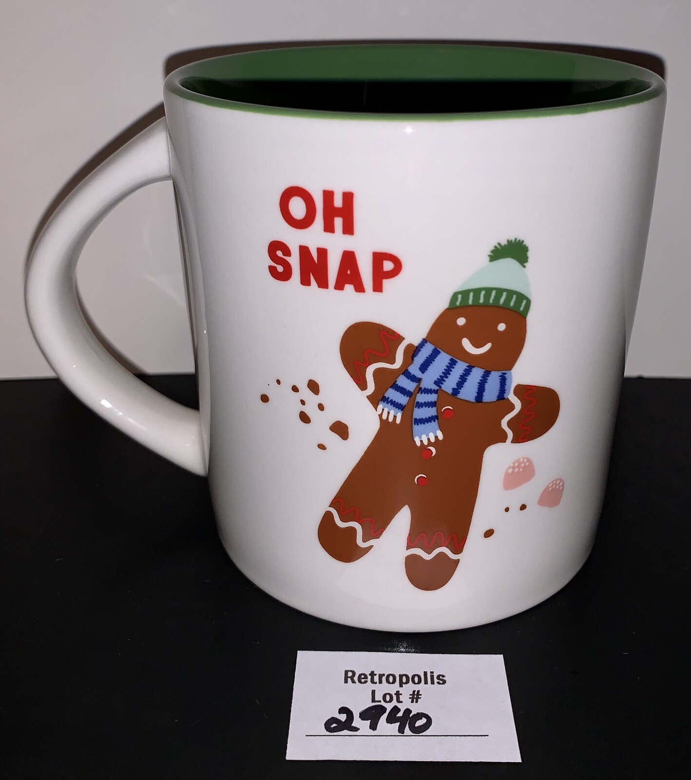 Wondershop GINGERBREAD MAN OH SNAP Stoneware Holiday Baker’s Coffee MUG Cup