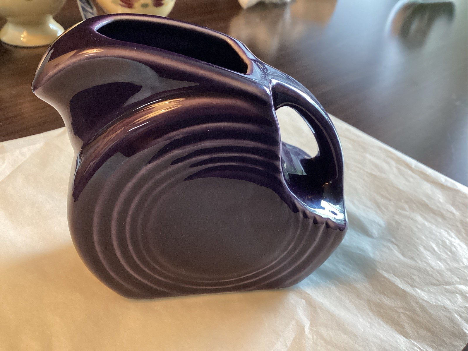 MINI DISK PITCHER creamer DEEP PURPLE NEW FIESTA 5 OZ. RARE