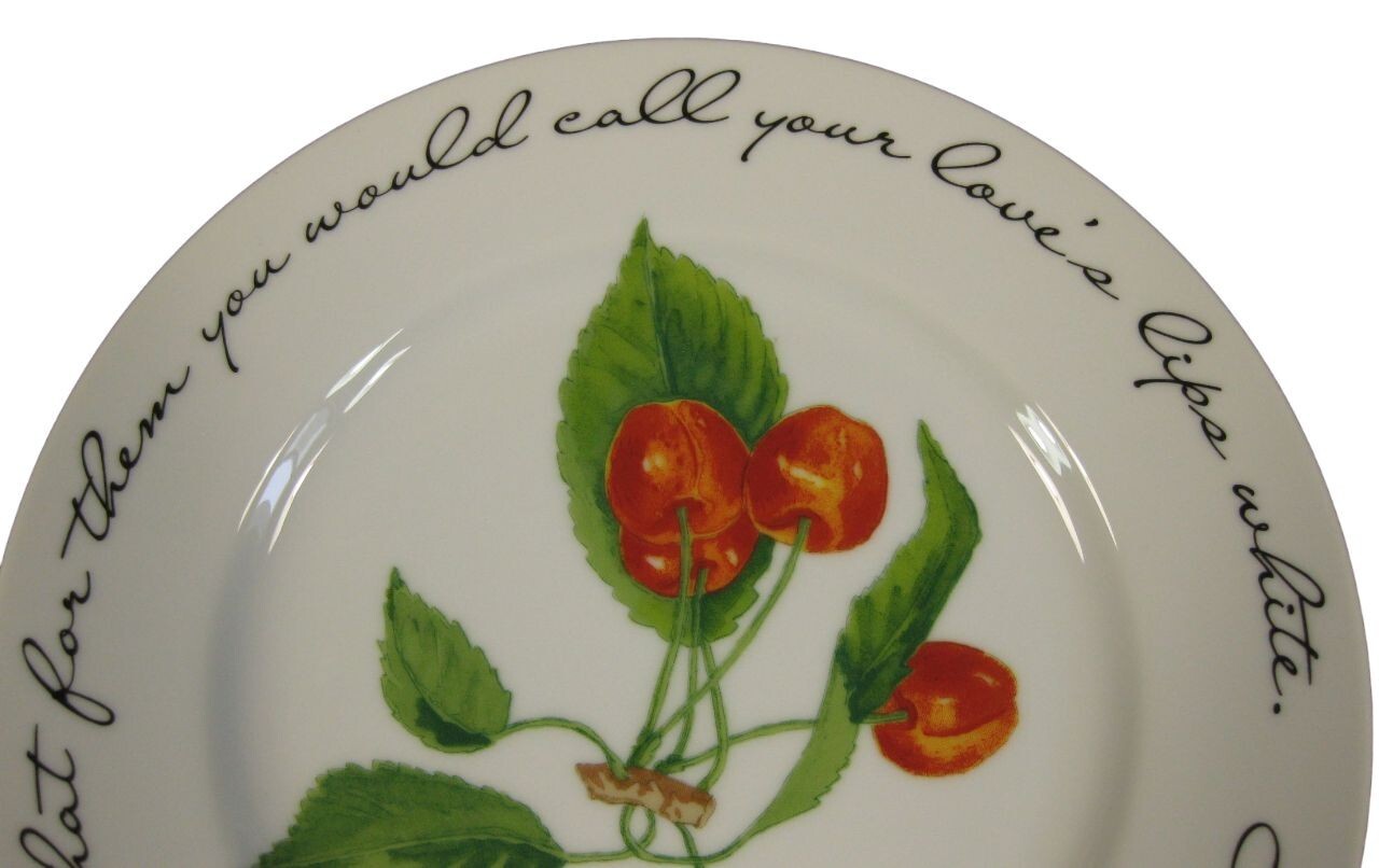 Williams Sonoma Orchard Suite Salad Plate Cherries 8″ John Donne