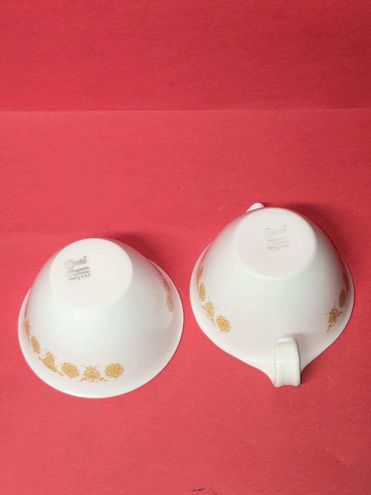 Vintage Corelle Butterfly Gold Creamer and Covered Sugar Bowl Set