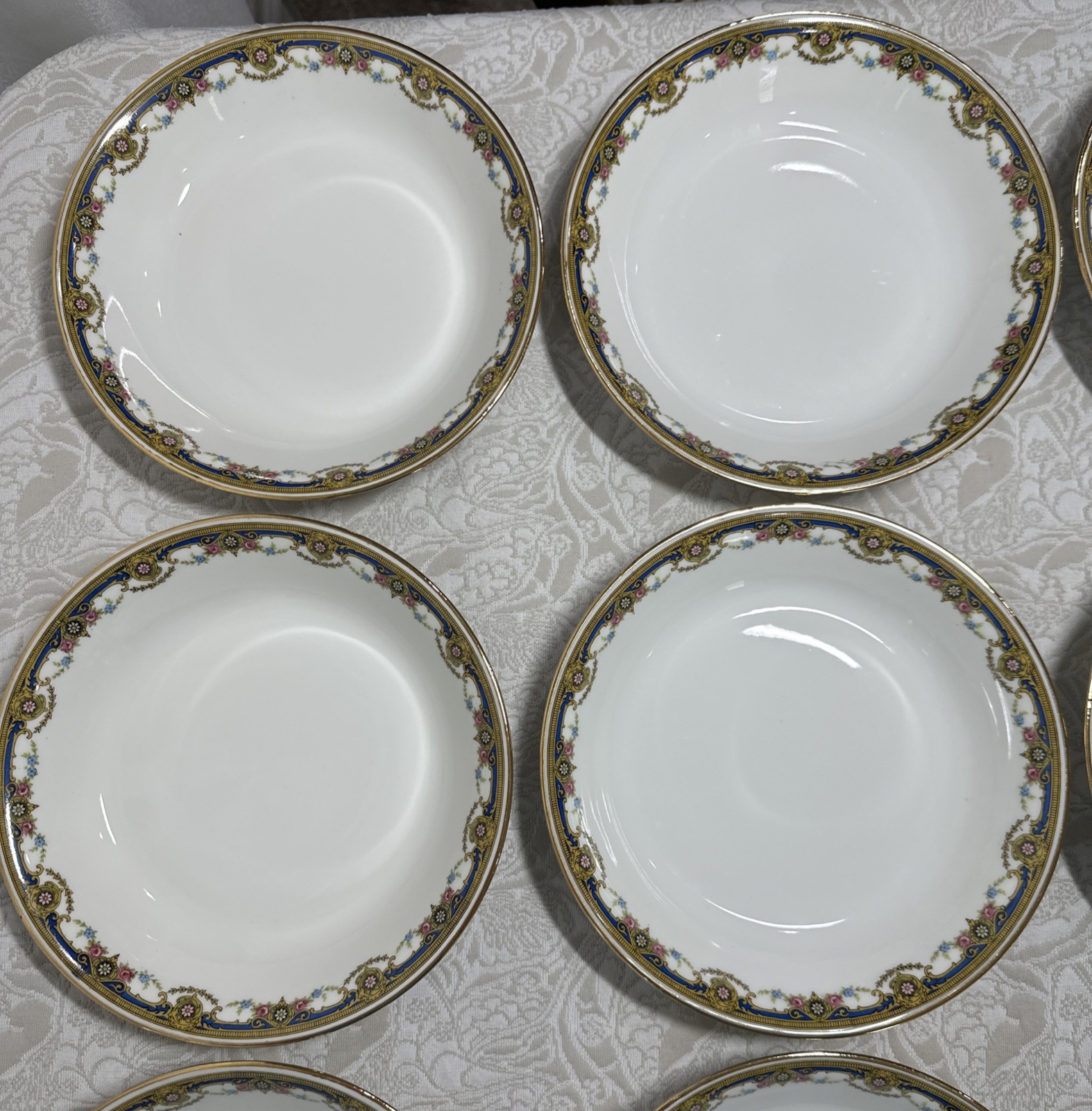 Antique Jean Boyer Limoges France BOJ1 Soup Bowls Set Of 12