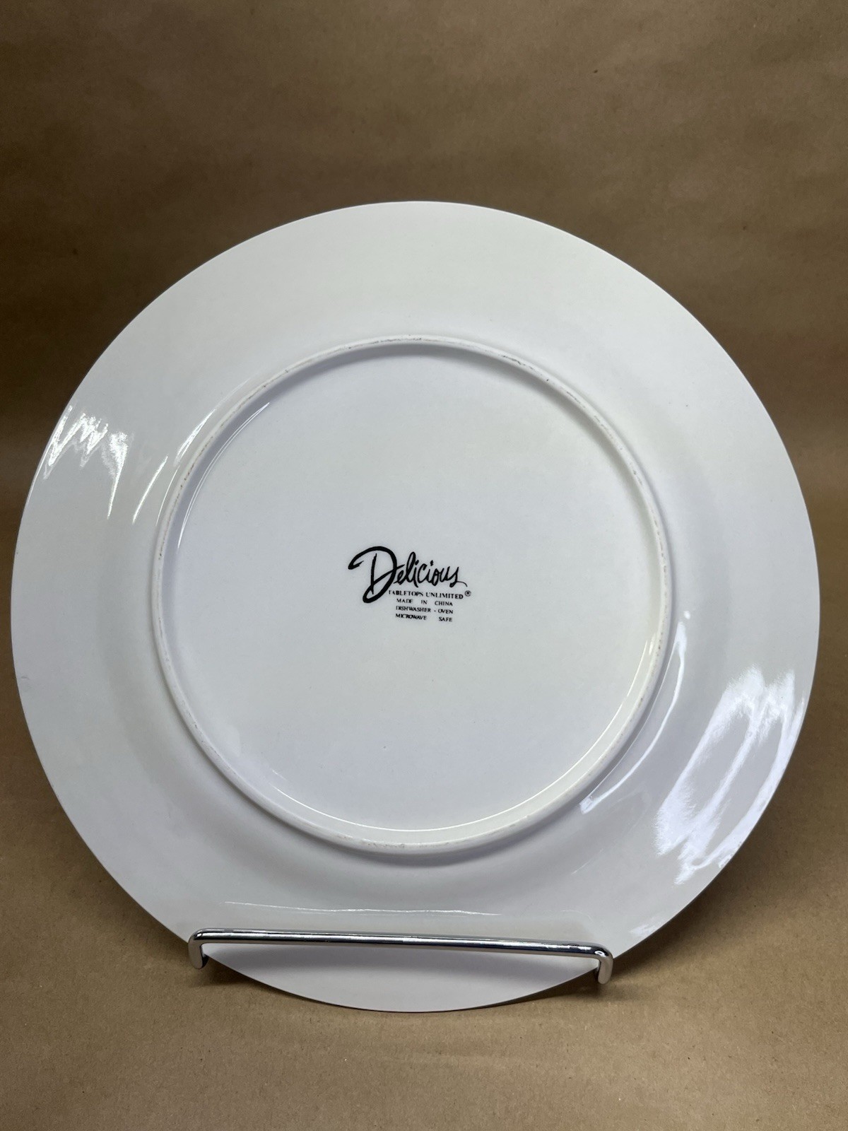 Delicious Tabletops Dinner Plate 10 3/4” PURPLE GRAPES Fruit Border Apples, Pear