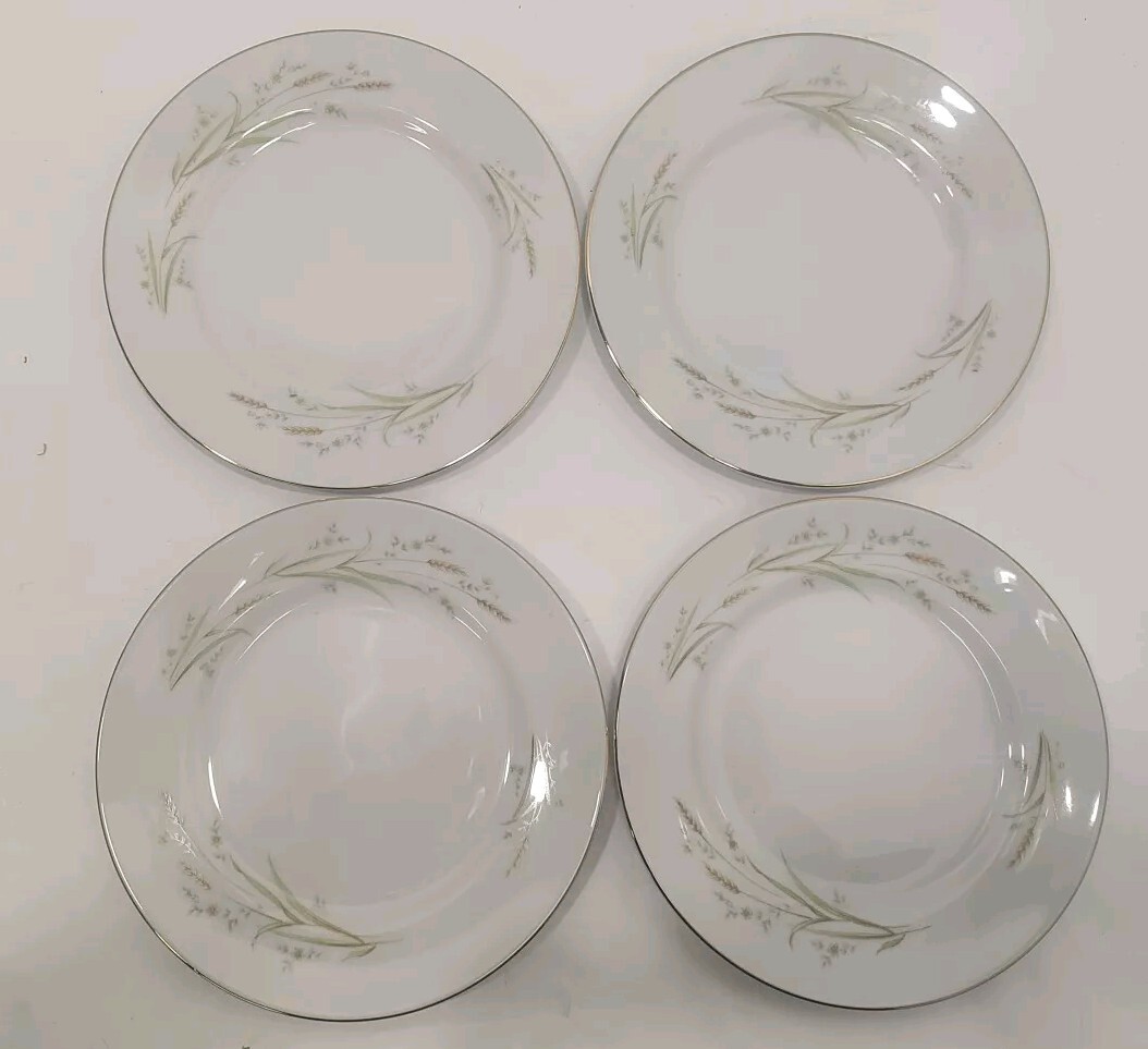 Golden Harvest By Fine China of Japan 4 Pieces Salad Plates Set In Original Box
