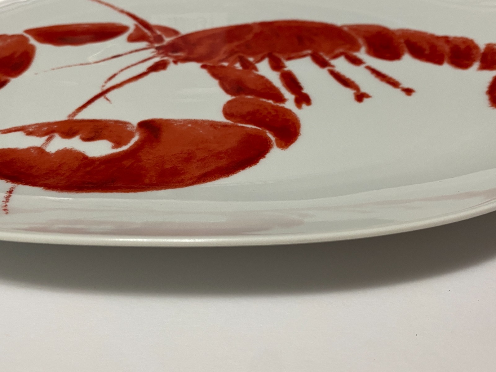 Lobster Serving Platter Studio Nova Red Oval Plate Fine China Y0723 12.5″ x 10″
