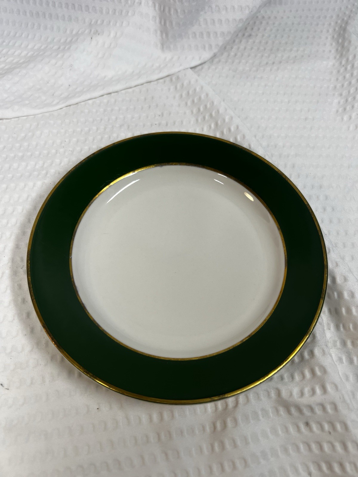 Homer Laughlin Dinner Plate Round Dark Green Wide Single Band