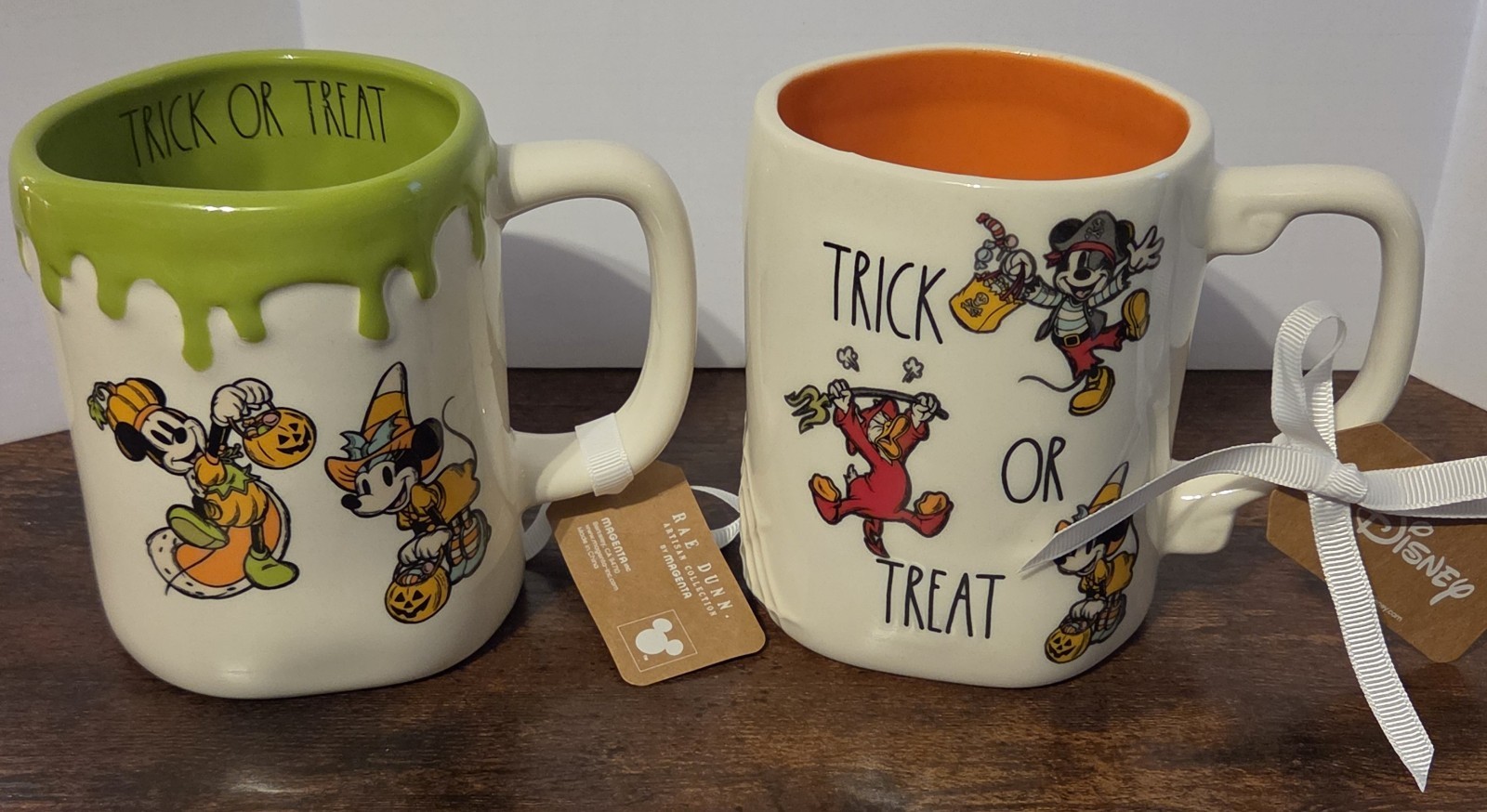 Rae Dunn Disney Mickey & Friends Trick or Treat Halloween Mugs New 2026 (2)