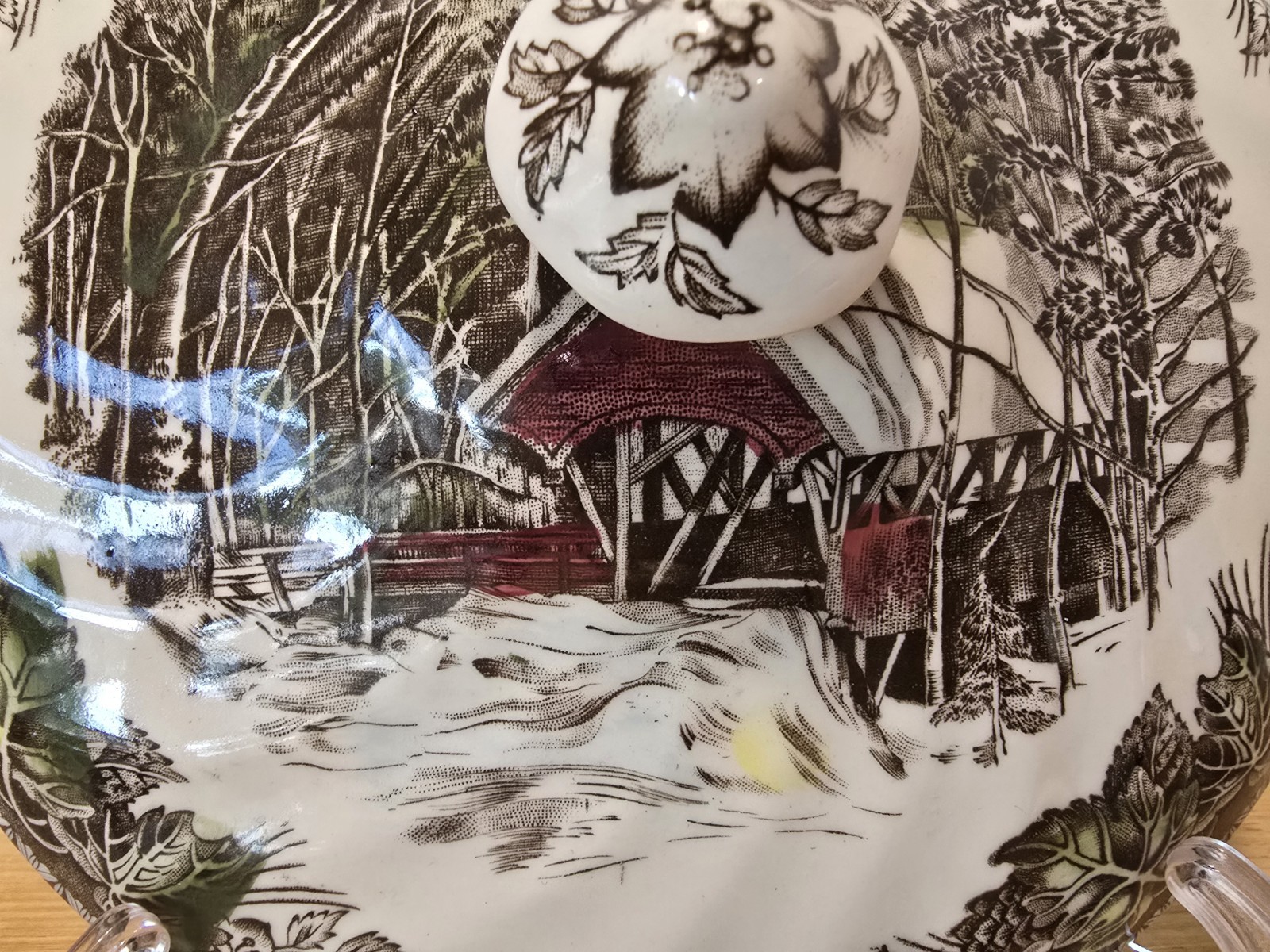 Johnson Brothers Friendly Village Covered Bridge Vegetable Dish Serving Lid Only
