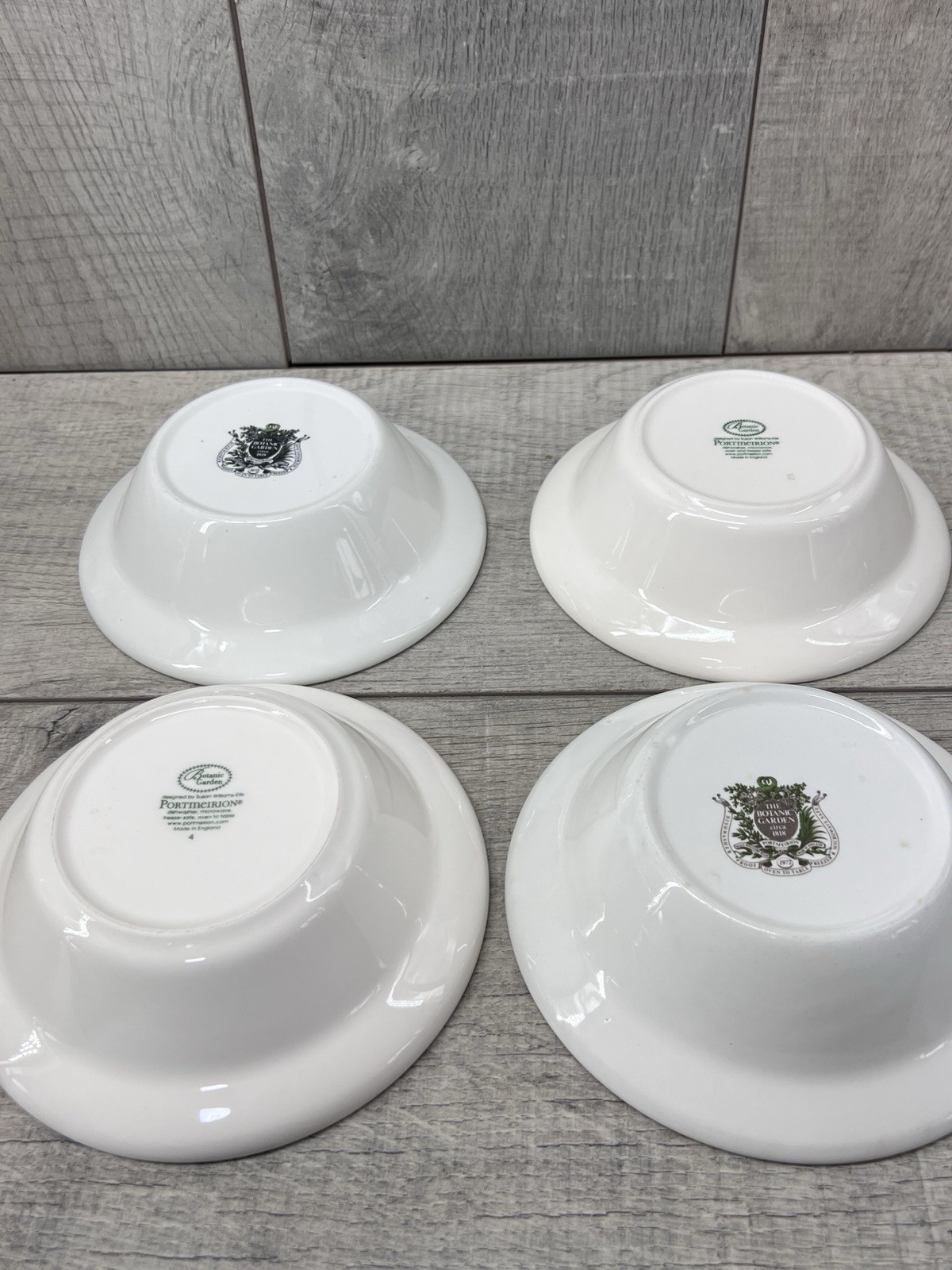 4 Portmeirion Botanic Garden Susan Williams-Ellis 6.5″ Soup Cereal Bowls England