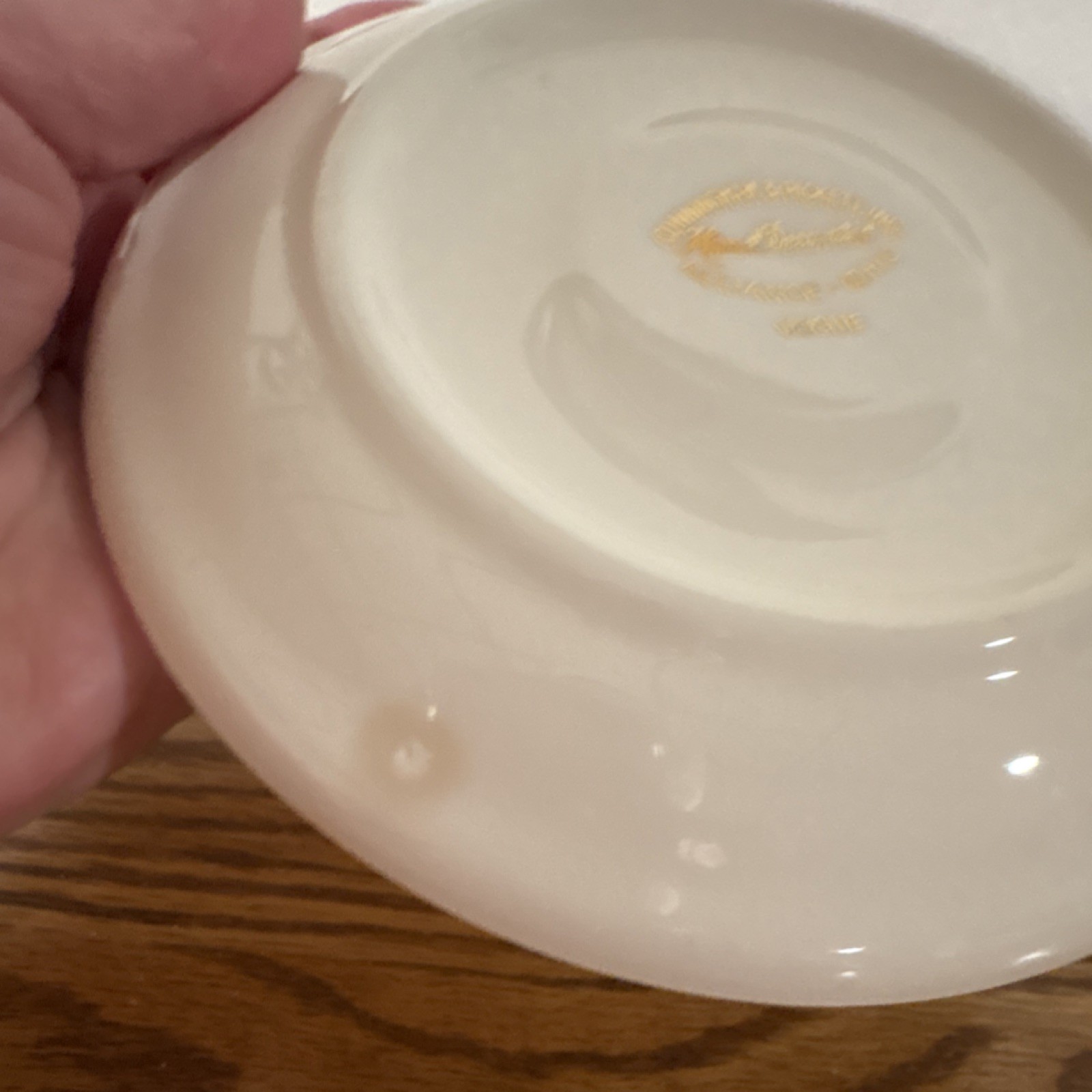 Vintage Cunningham & Pickett Inc. Floral Ceramic Bread Plate Pottery Glossy 6in