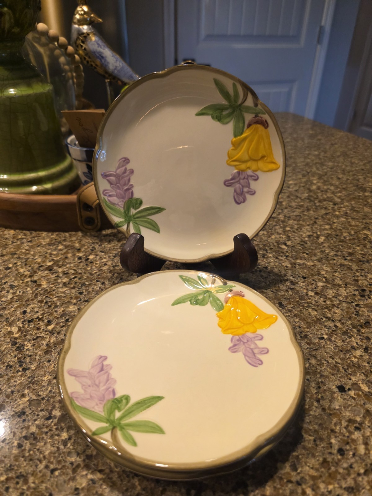 Lot of 4 Franciscan Poppy 6 1/4″ Bread & Butter Plates HTF EUC 1950’s