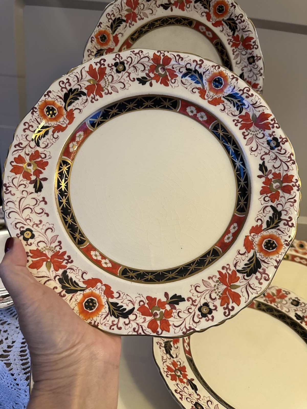 Masons Ironstone Antique Pattern 4791 7x Dinner Plates Read Description
